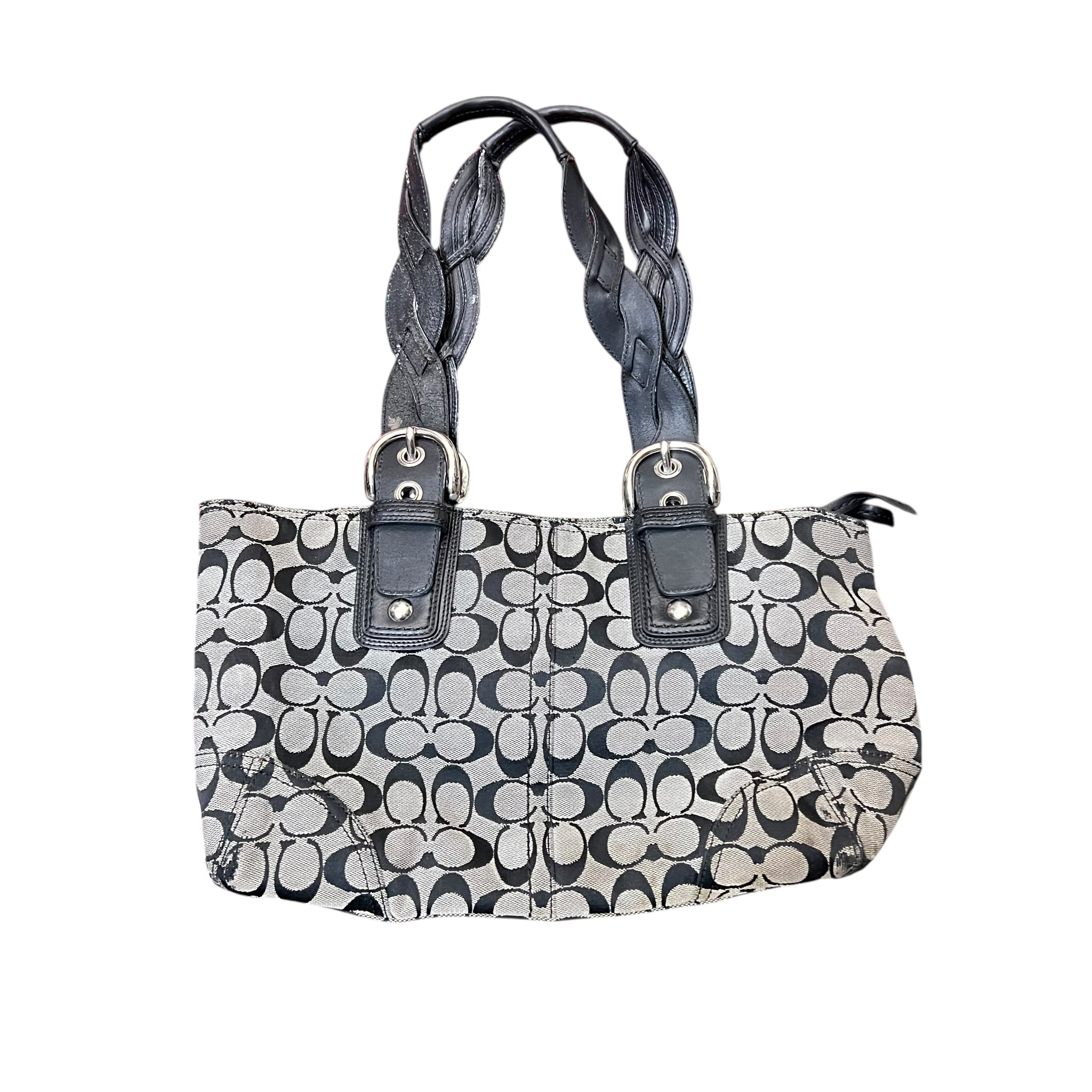 Coach Boho Braided Handle Shoulder Satchel