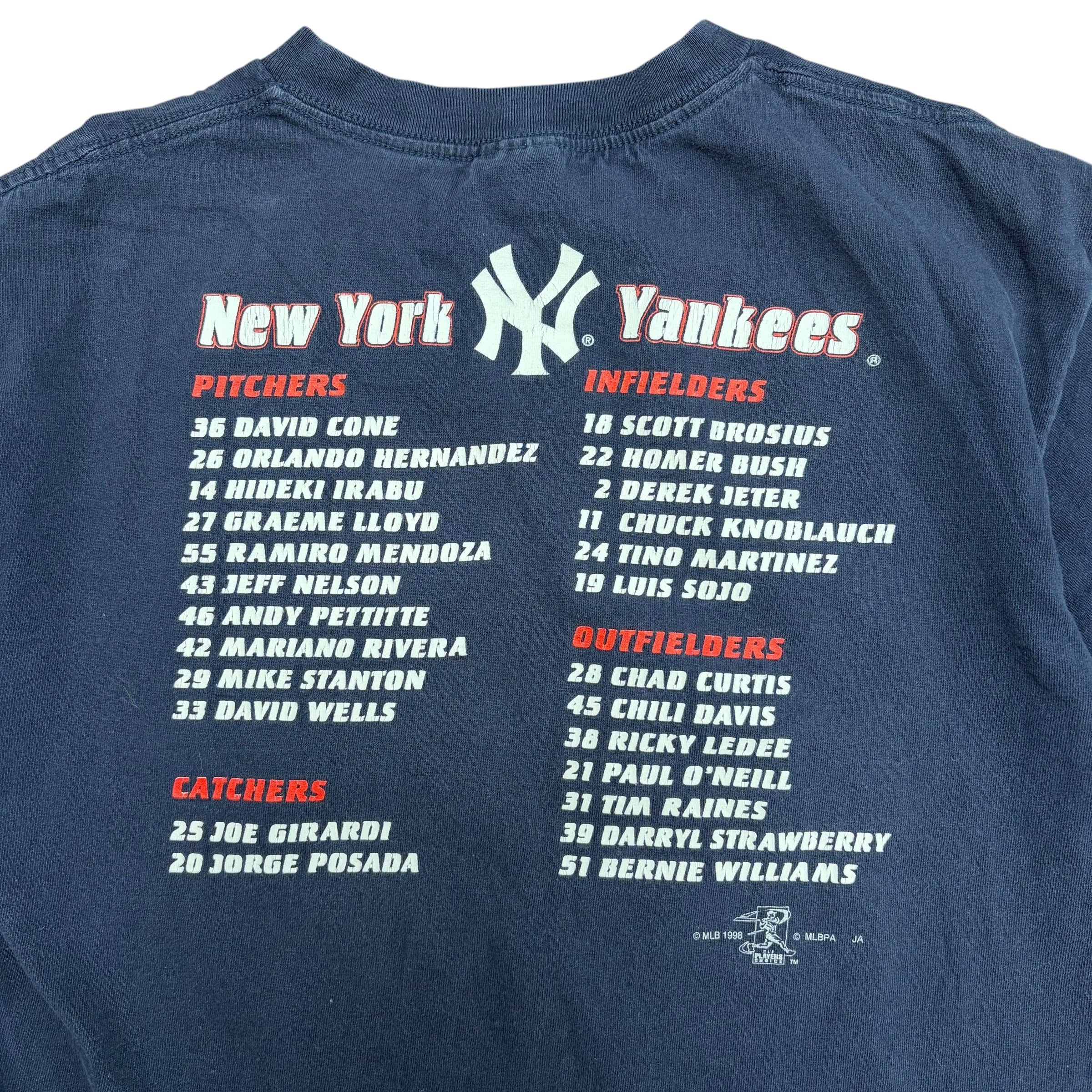 1998 Town Champ MLB New York Yankees World Series Champions Tee Navy