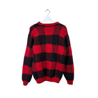 Vintage Polo By Ralph Lauren Buffalo Check Knit Black/Red