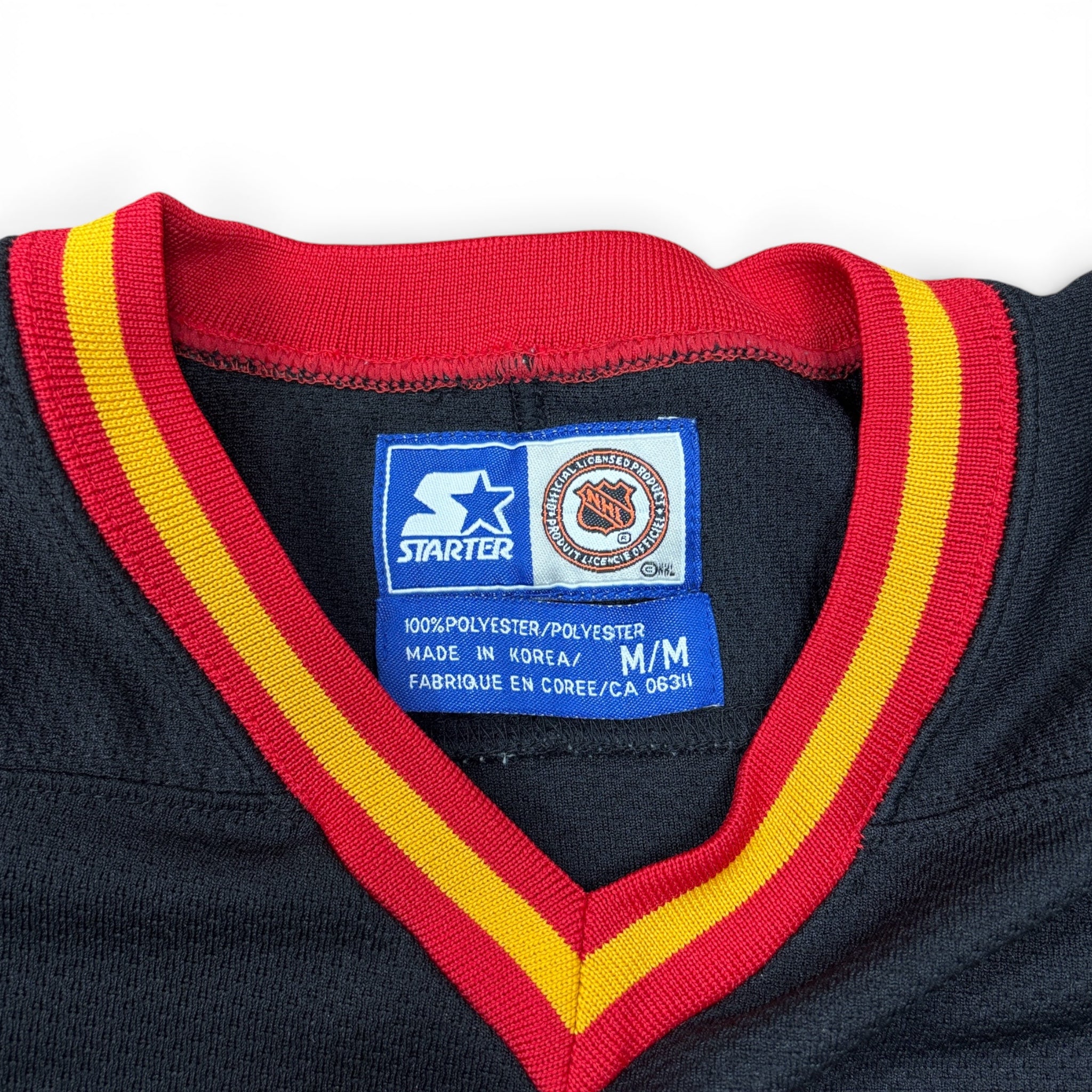 Vintage Starter NHL Calgary Flames Blasty Blank Alternate Jersey Black