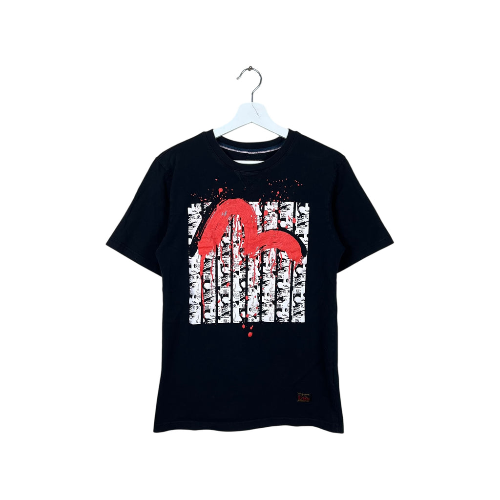 Vintage Evisu Heritage Custom Logo Tee Black