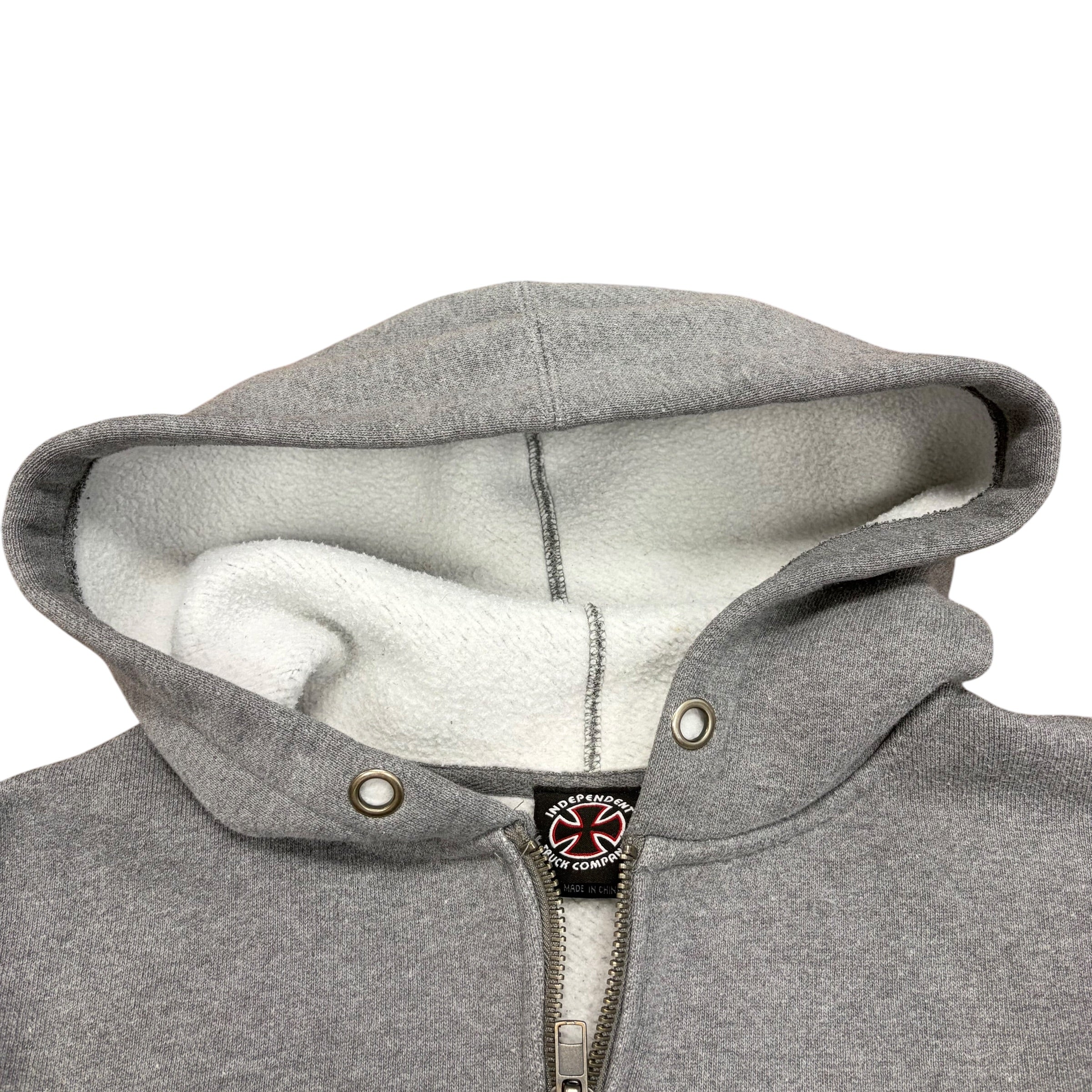 Vintage Independent Full Zip Hoodie Grey