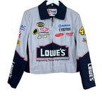 Vintage Chase Authentics Women’s NASCAR Jimmy Johnson Lowe’s Cropped Racing Jacket