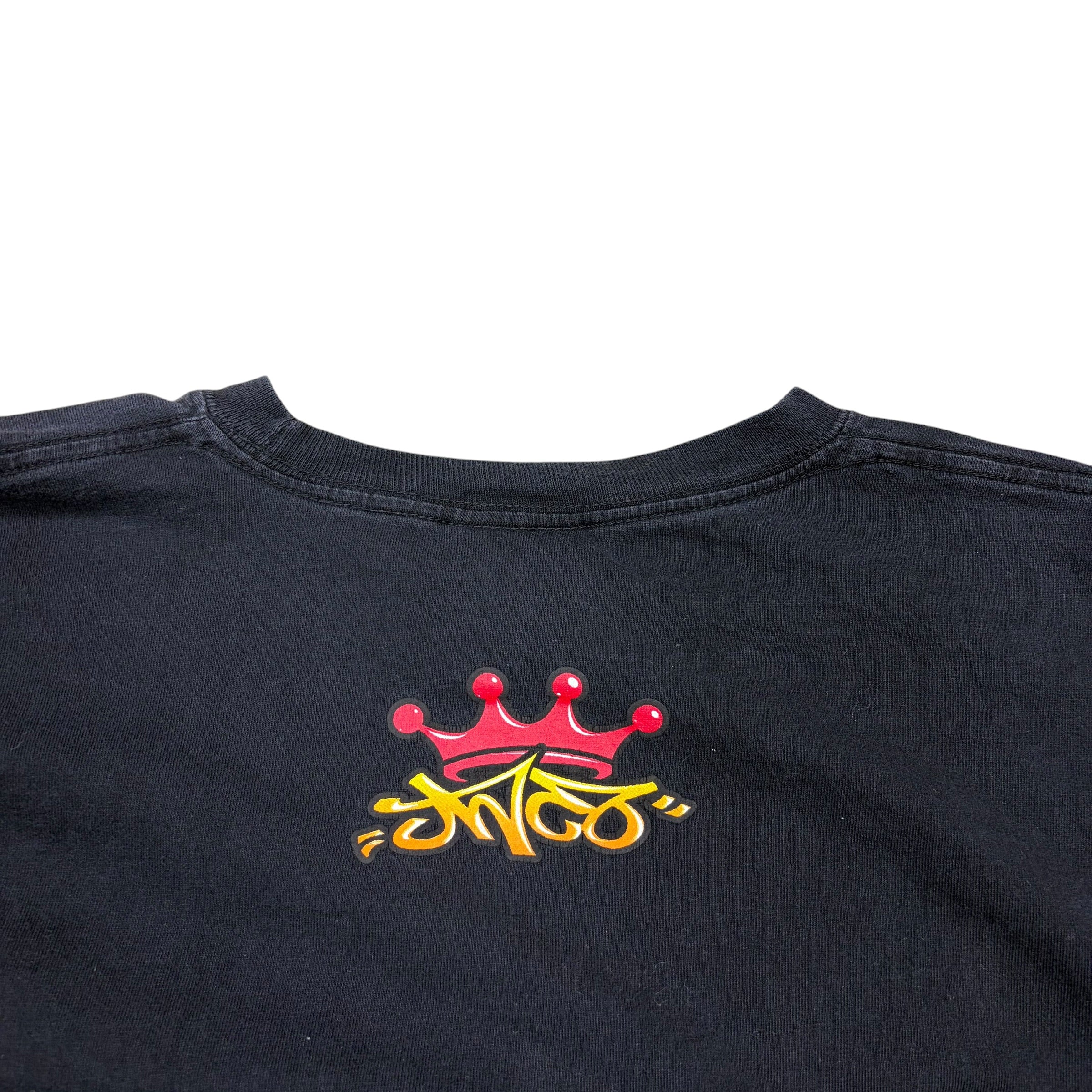 Vintage Y2K JNCO Jeans Dragon Flame Long Sleeve Black