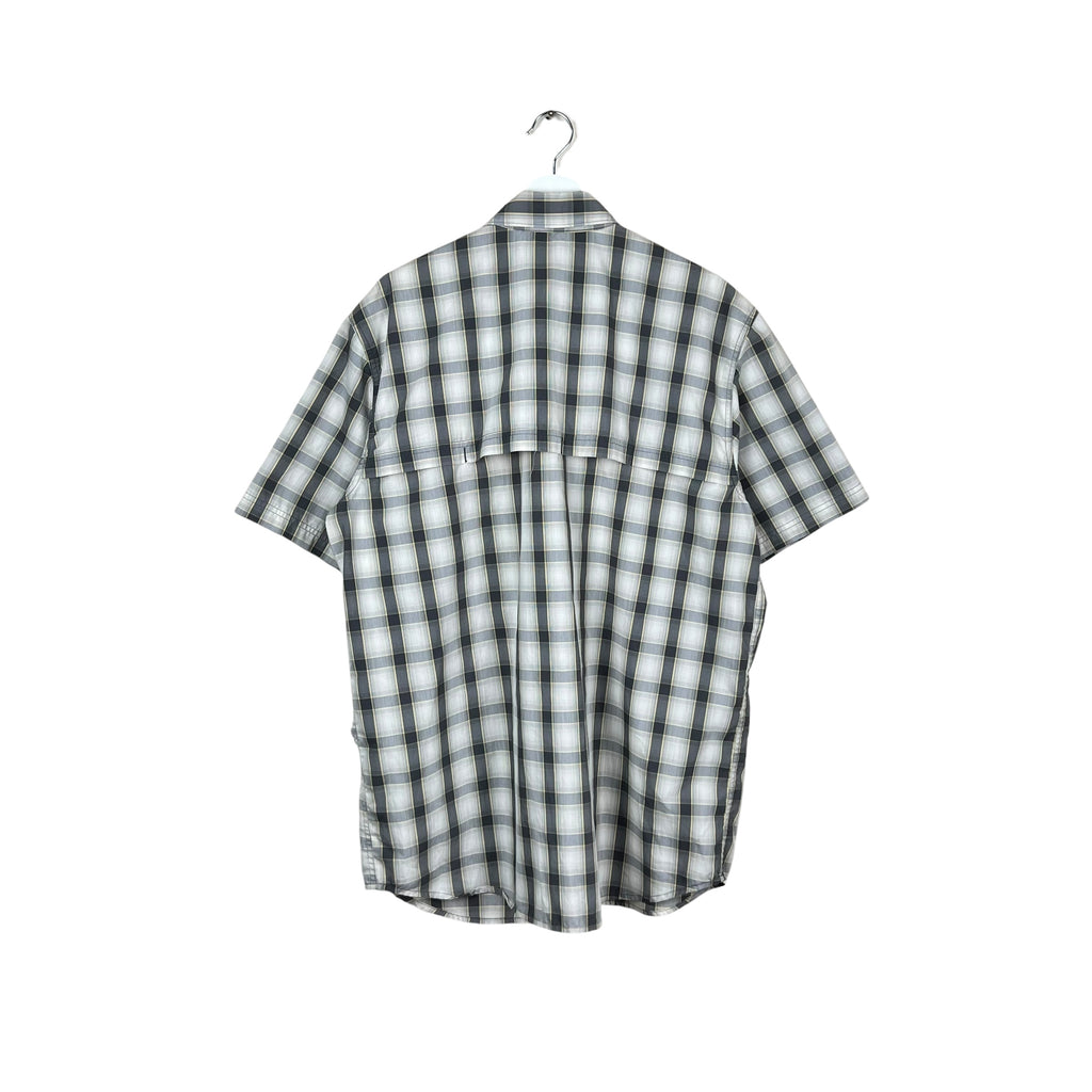 Vintage Carhartt Force Short Sleeve Button Up Grey Plaid