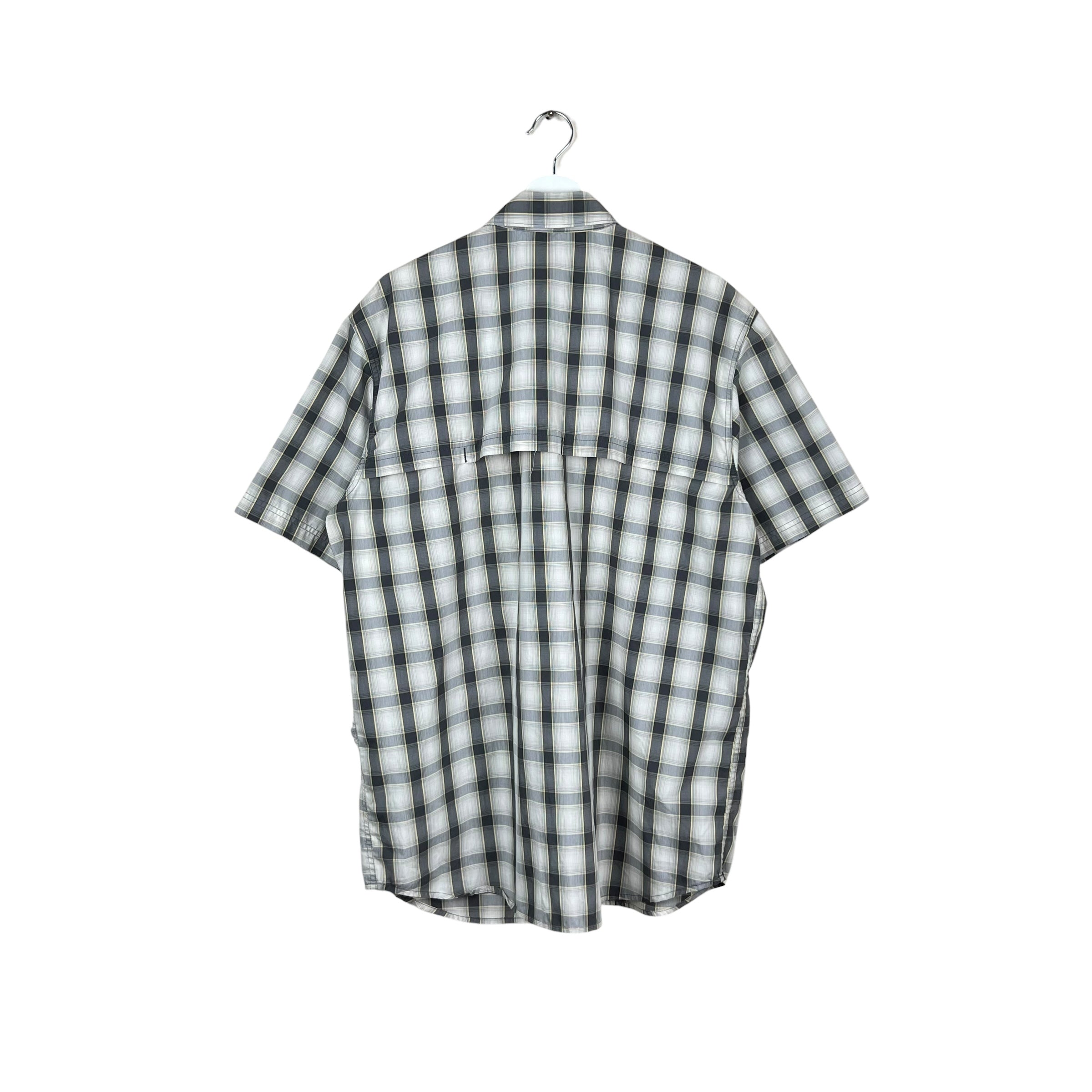 Vintage Carhartt Force Short Sleeve Button Up Grey Plaid