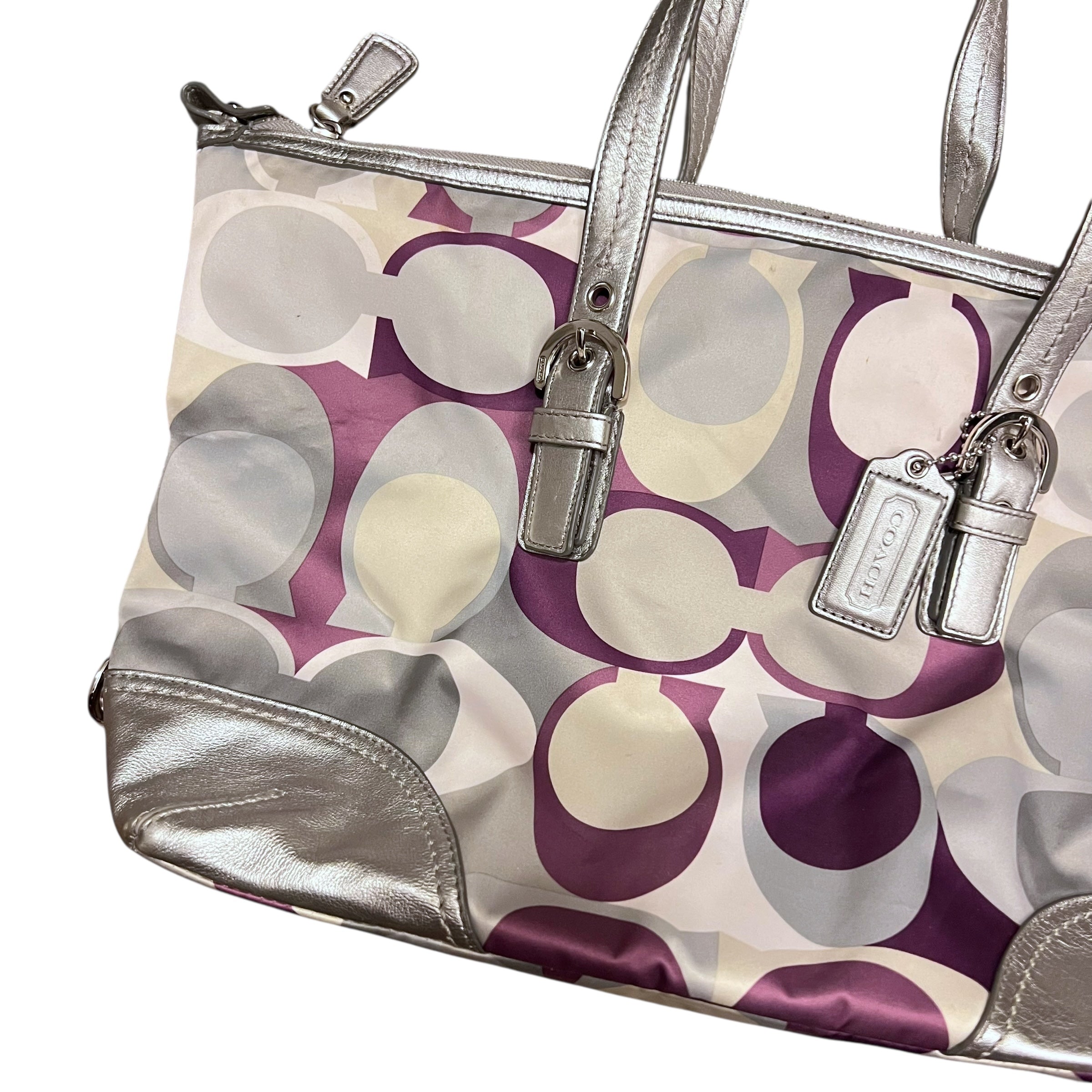 Coach Crossgrain Sateen Scarf Print Bag