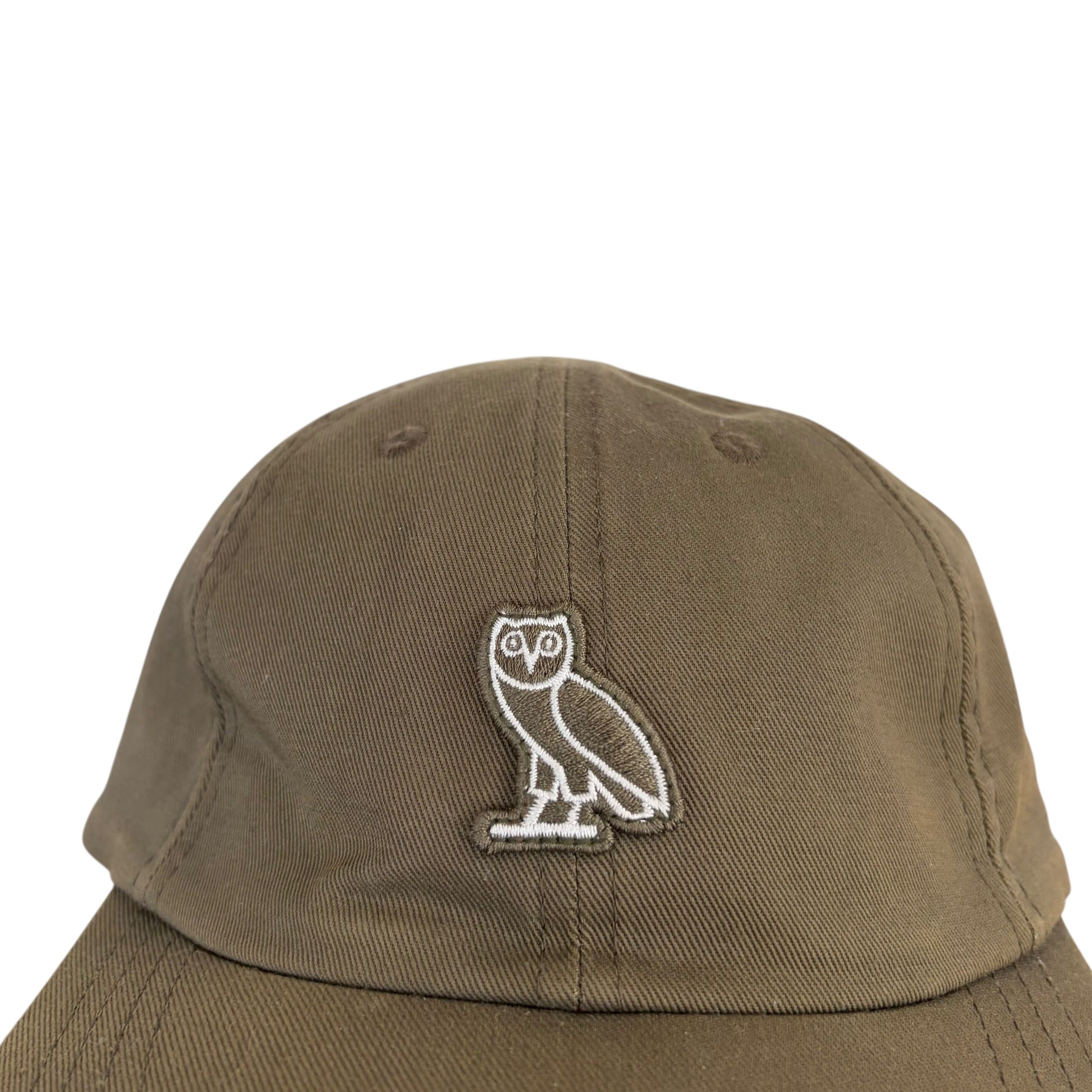 OVO Owl Logo Strapback Olive Green