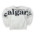 Vintage University Of Calgary Big Spellout Crewneck Heather Grey