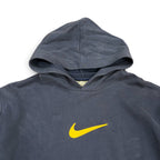 Vintage Y2K Nike Big Middle Swoosh Hoodie Navy/Gold