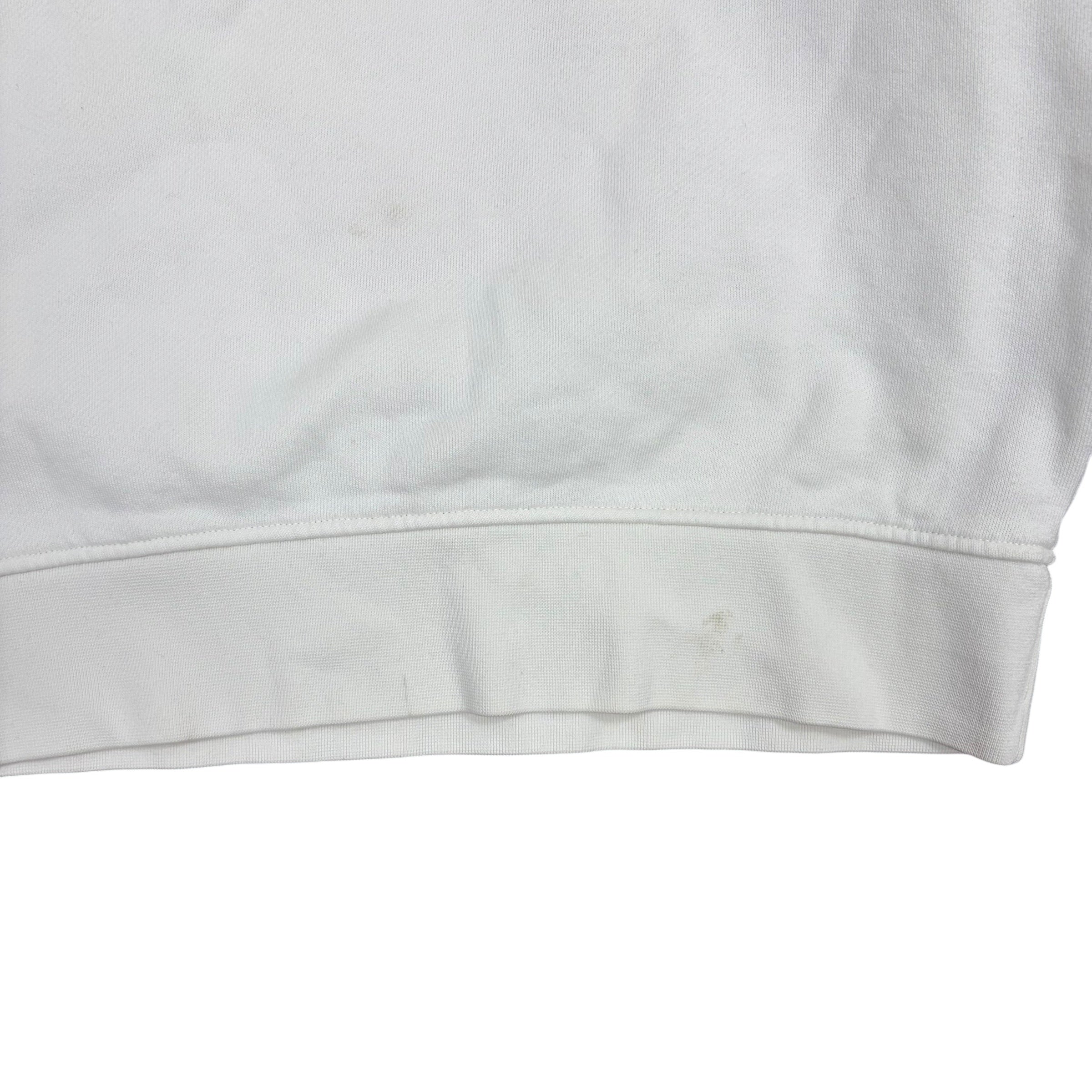 Acne Studios Logo Rib Crewneck White