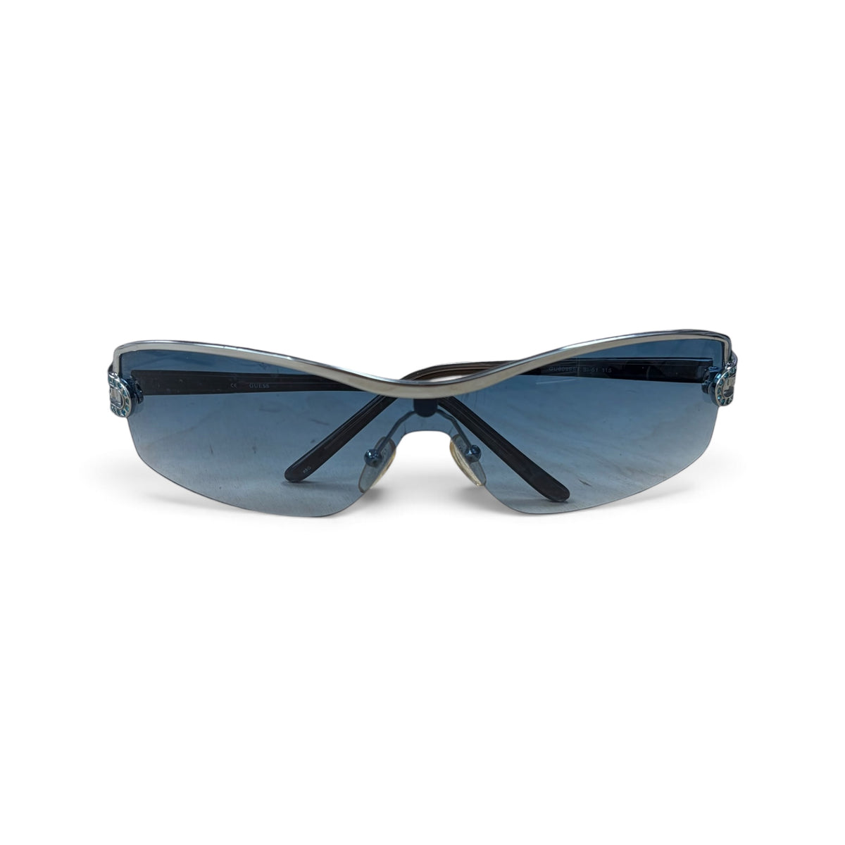 Vintage Guess Women’s Rimless Gradient Sunglasses Ocean Blue