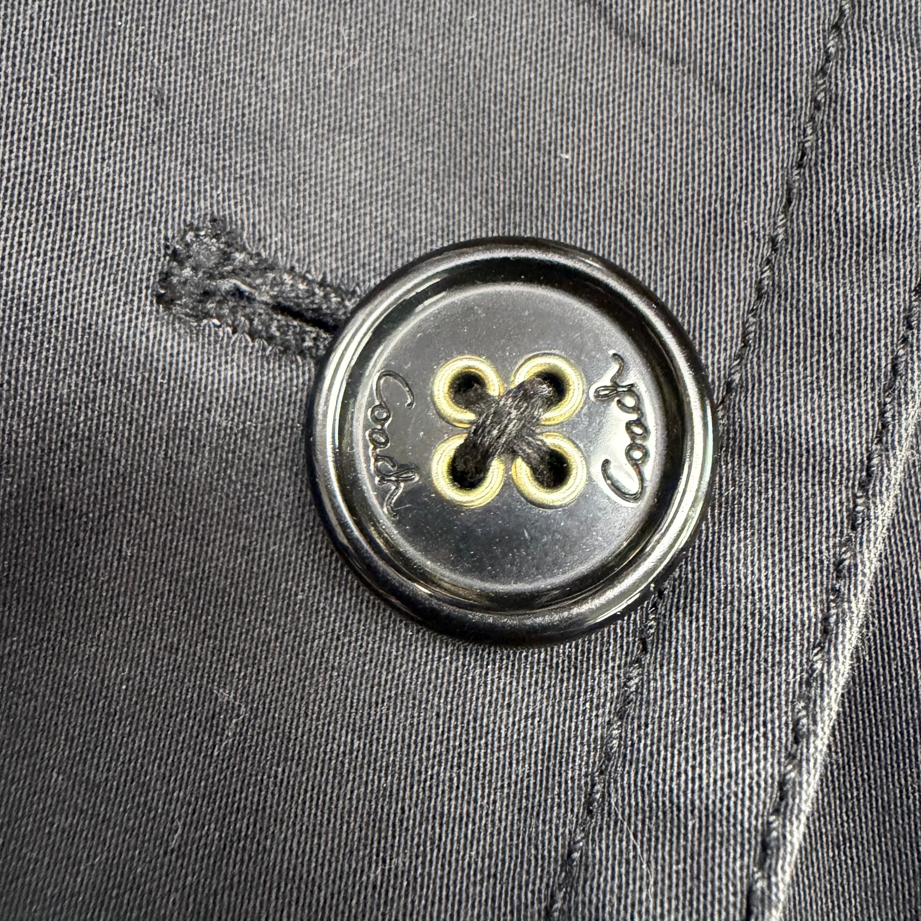 Vintage Coach Women’s Button Up Trench Coat Black