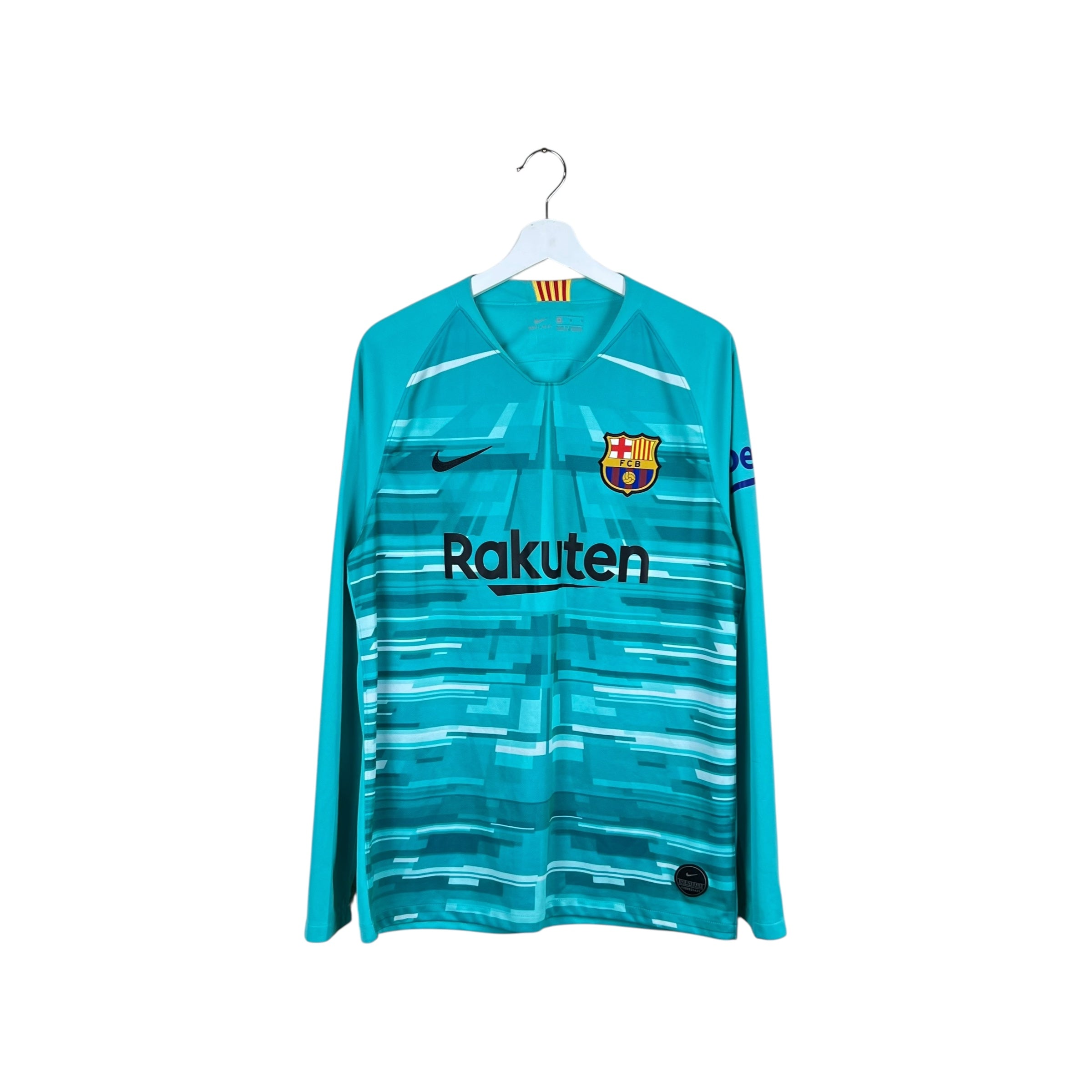 2020 Nike FC Barcelona Blank Goalkeeper Home Longsleeve Jersey