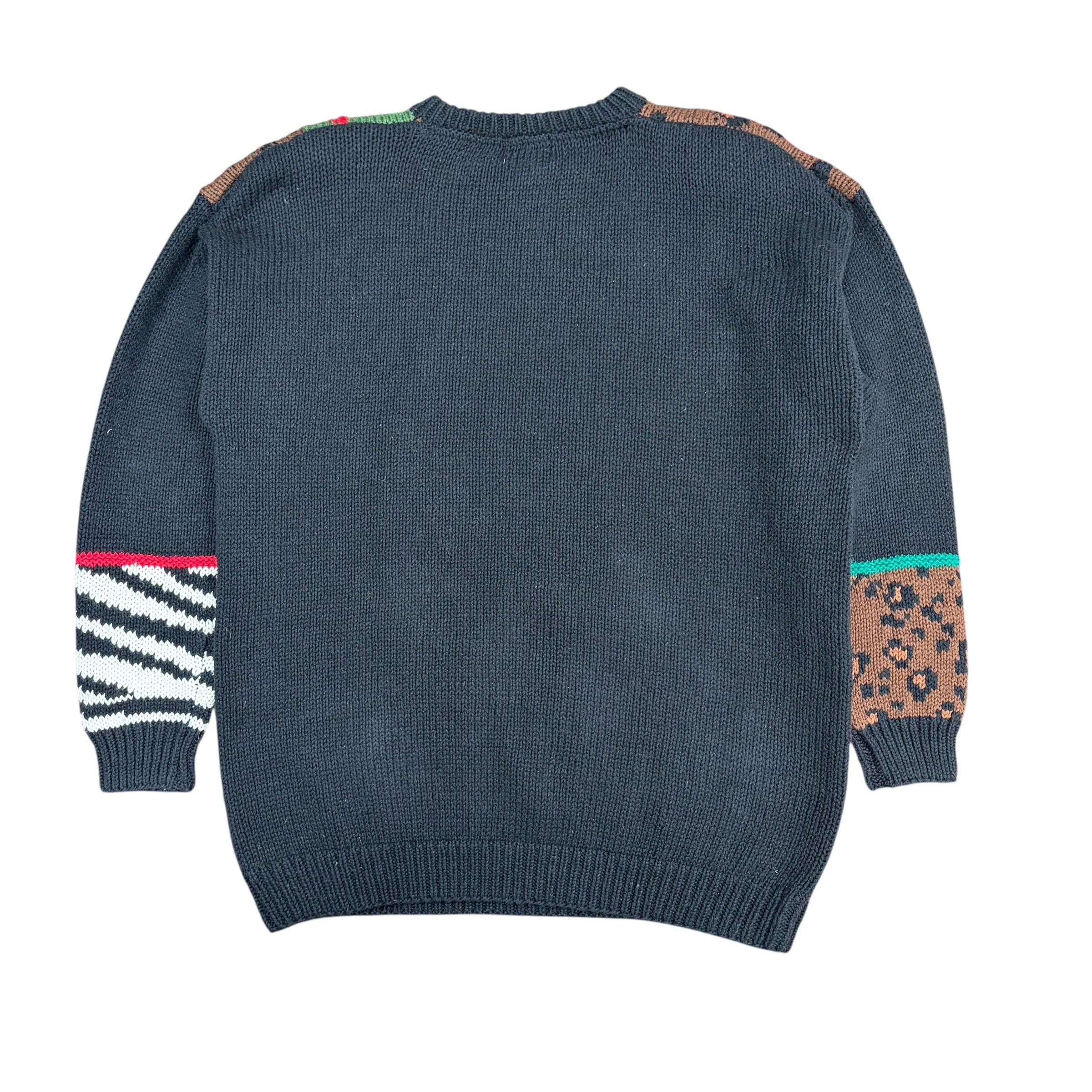 Vintage PBJ Sport Animal Safari Knit Black