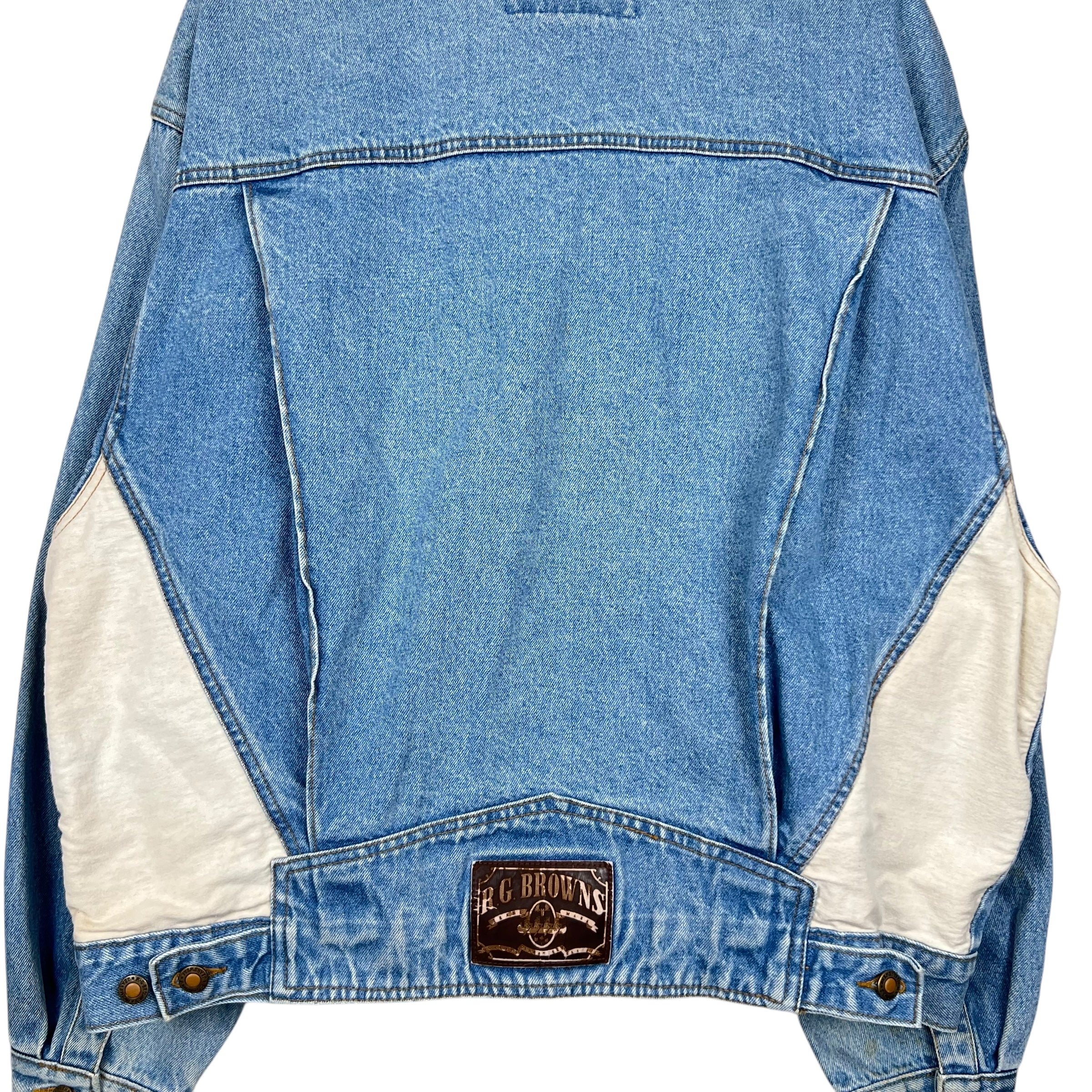 Vintage R.G. Browns Jeanswear Denim Jacket Mid Wash/Cream