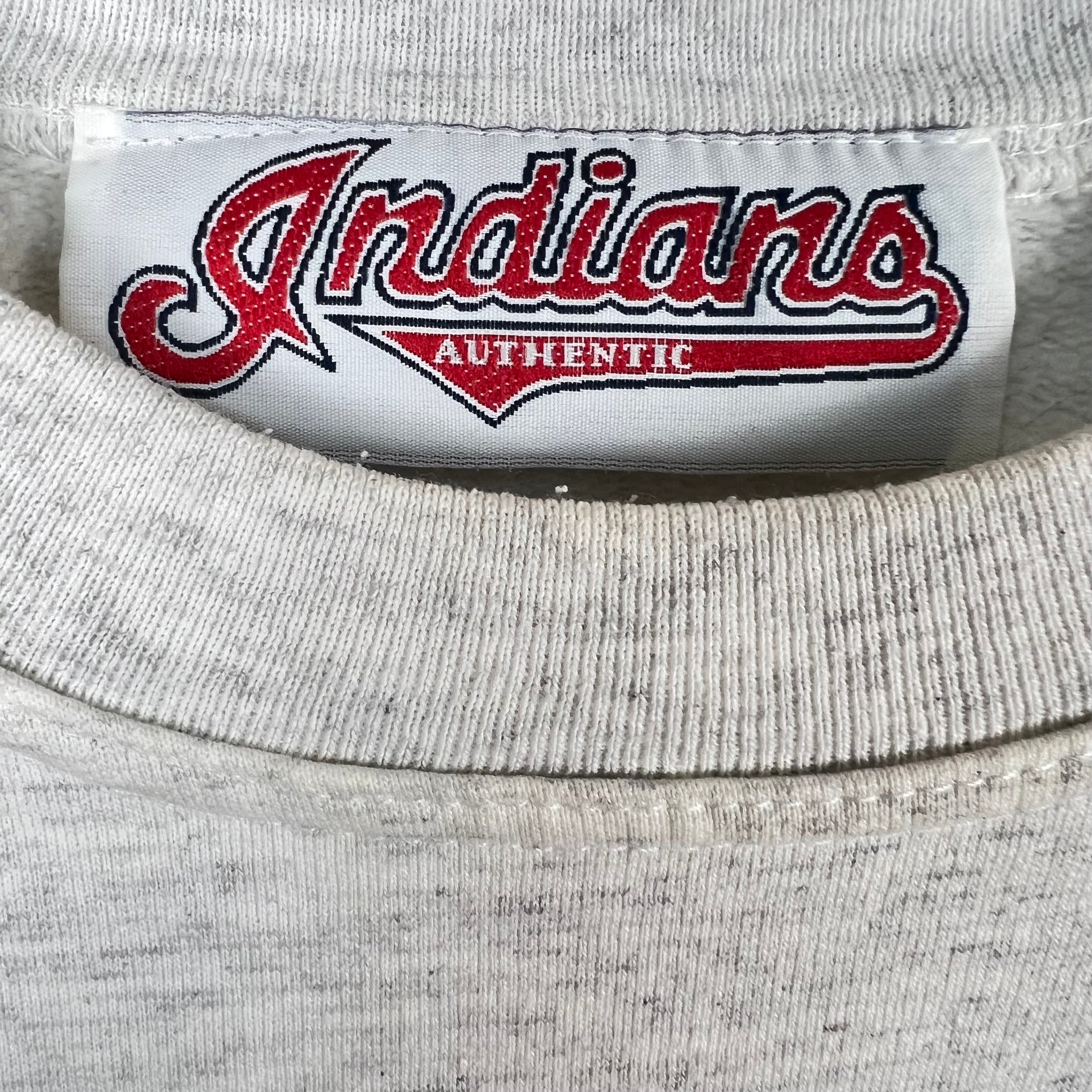 Vintage MLB Cleveland Indians Embroidered Logo Heather Grey
