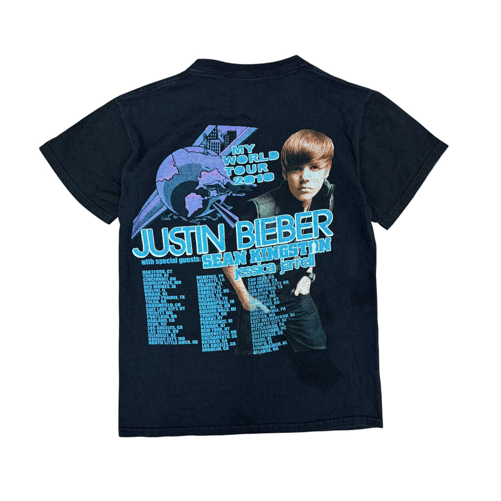 Vintage Justin Bieber “My World” Tour Tee Black