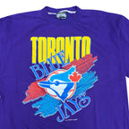 1992 Athletic Softwear MLB Toronto Blue Jays Logo Tee Purple
