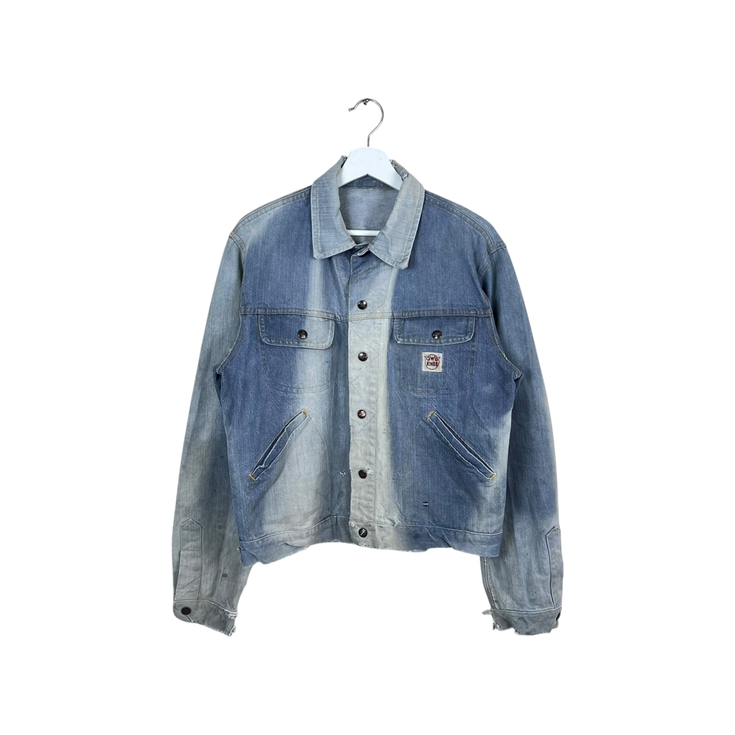 Vintage 60’s GWG Cowboy Jean Jacket Sun Faded Blue