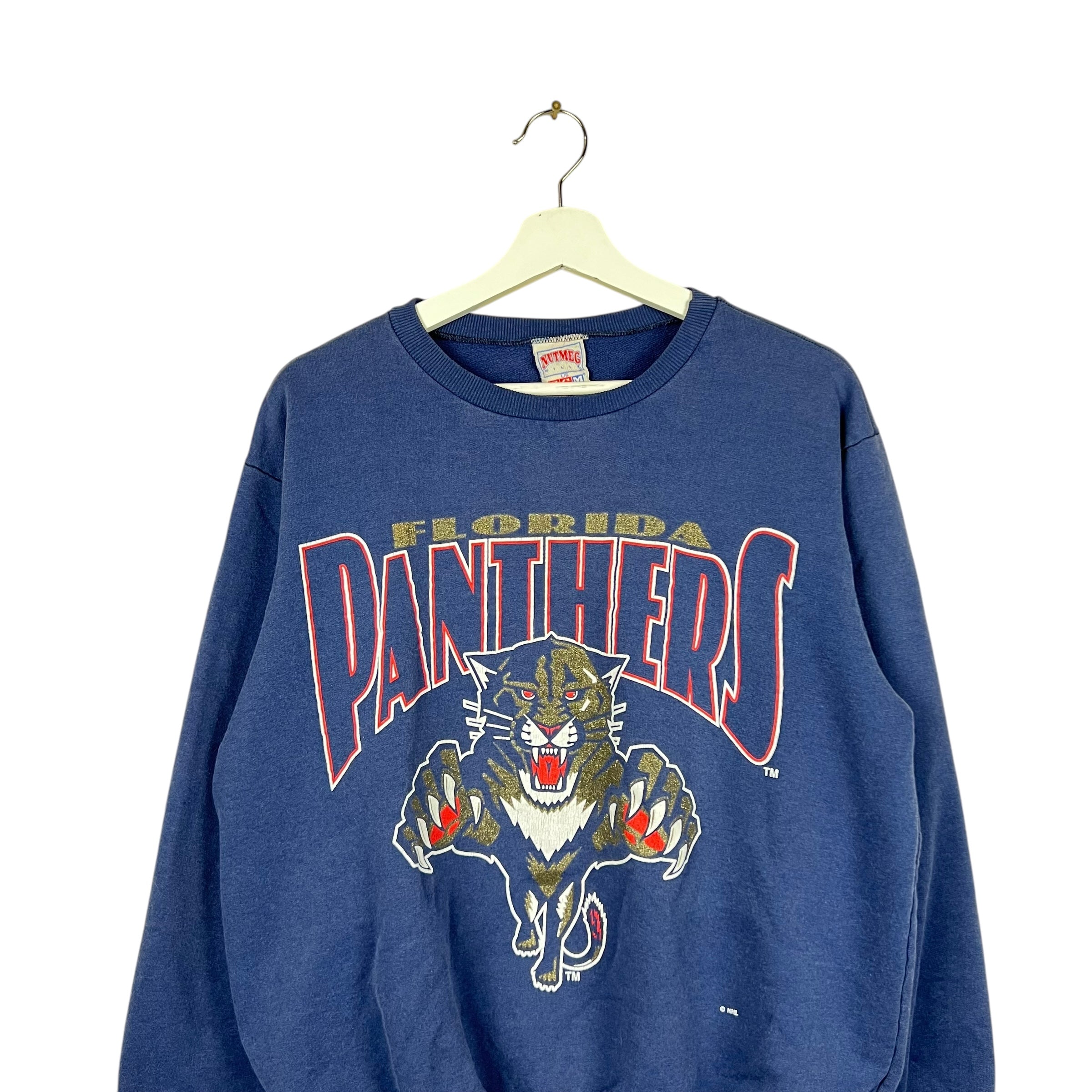 Vintage Nutmeg Florida Panthers Big Logo Crewneck Navy