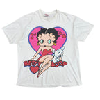 Vintage Novel Teez Betty Boop Heart Tee White