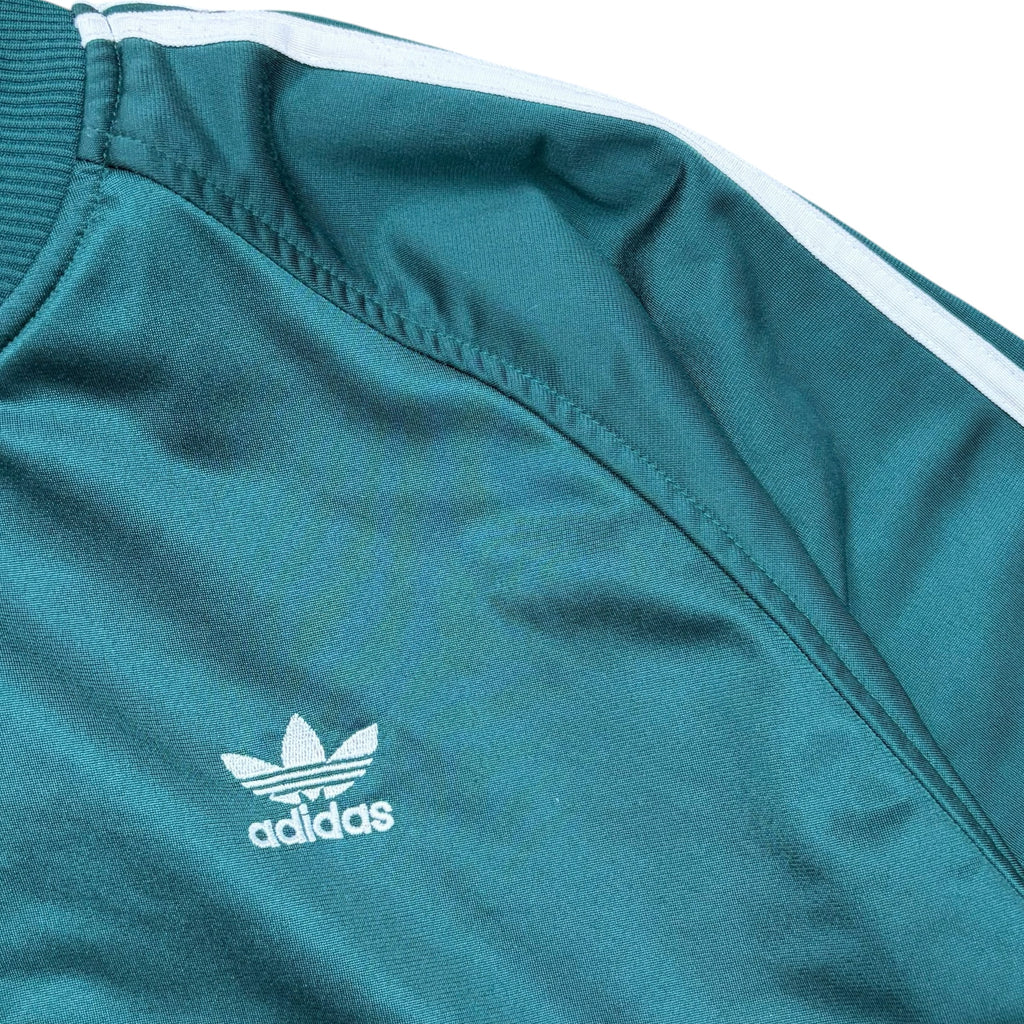 Vintage Adidas Striped Track Jacket Bright Green