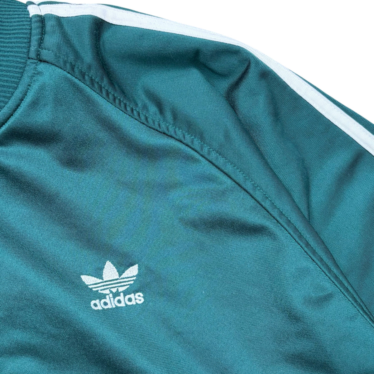 Vintage Adidas Striped Track Jacket Bright Green
