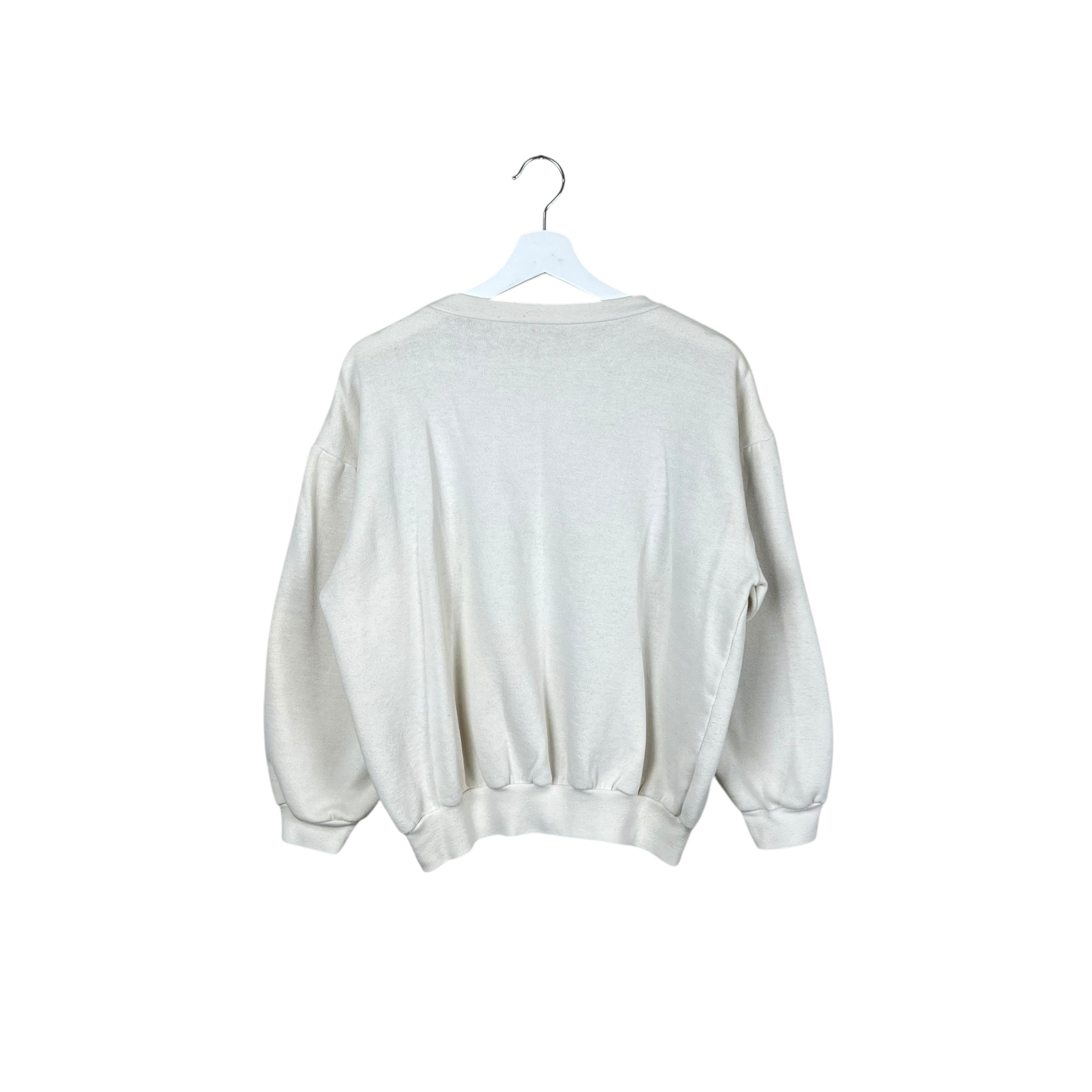 Vintage Tropical Forest Animals Crewneck Soft White