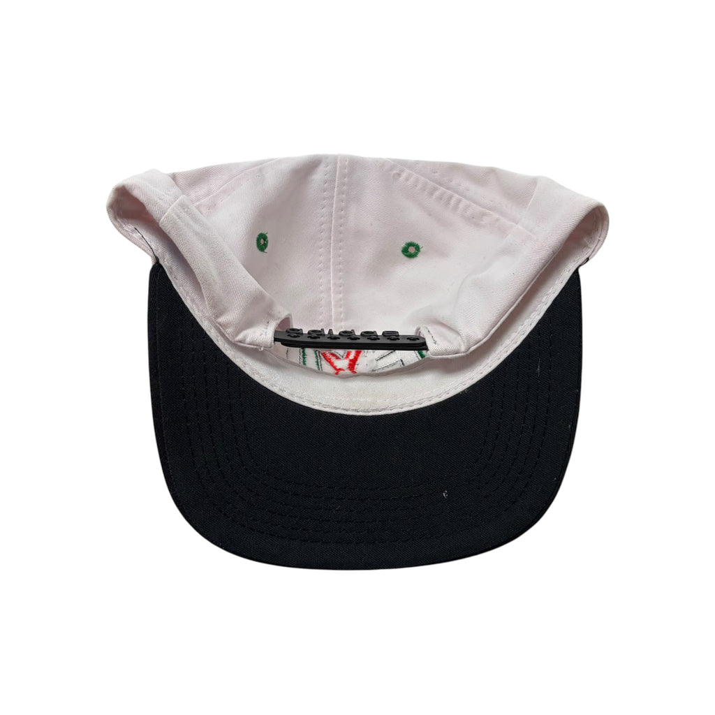 Vintage Adidas Mexico Flag Spellout SnapBack White