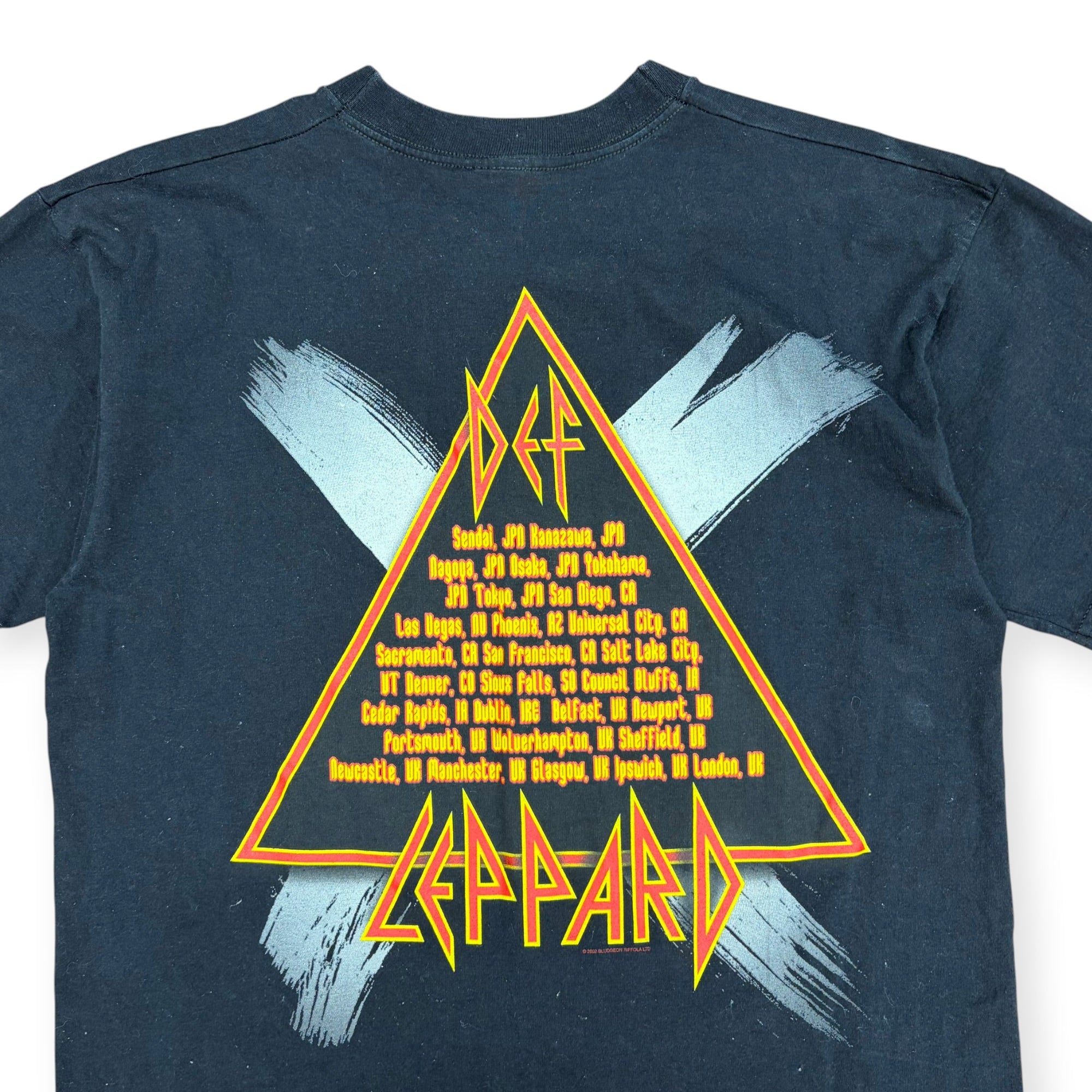2002 Def Leppard World Tour Tee Black