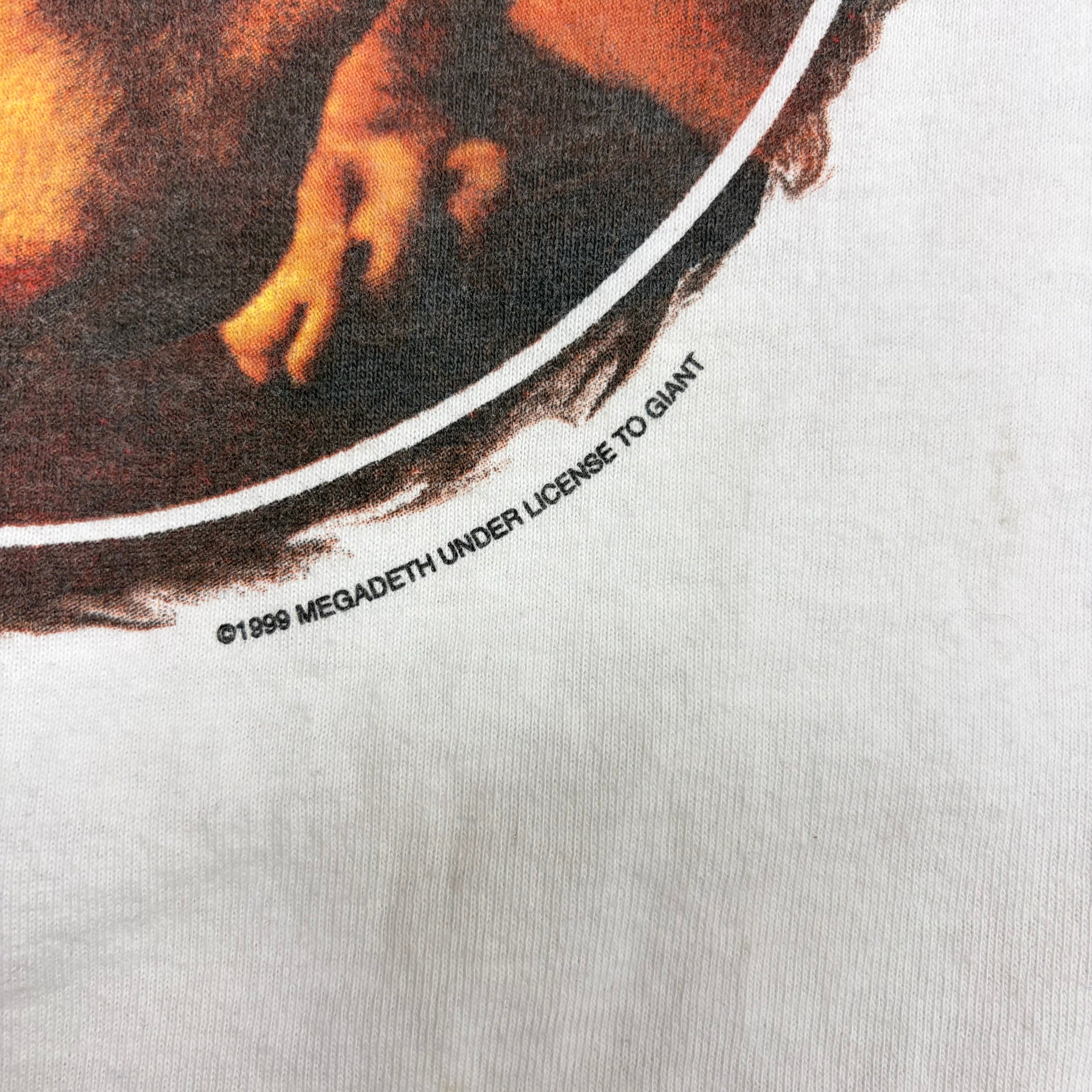 1999 Megadeth “Risk” Album Tee White