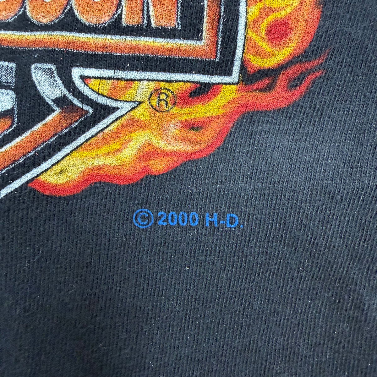 2000’s Harley Davidson “Forged In Fire” Flames Longsleeve Black