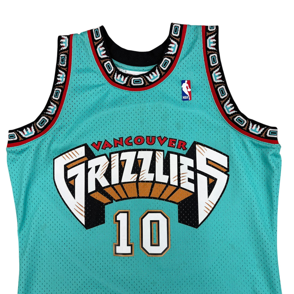 Vintage Mitchell & Ness NBA 1998 Vancouver Grizzlies Mike Bibby Jersey Teal