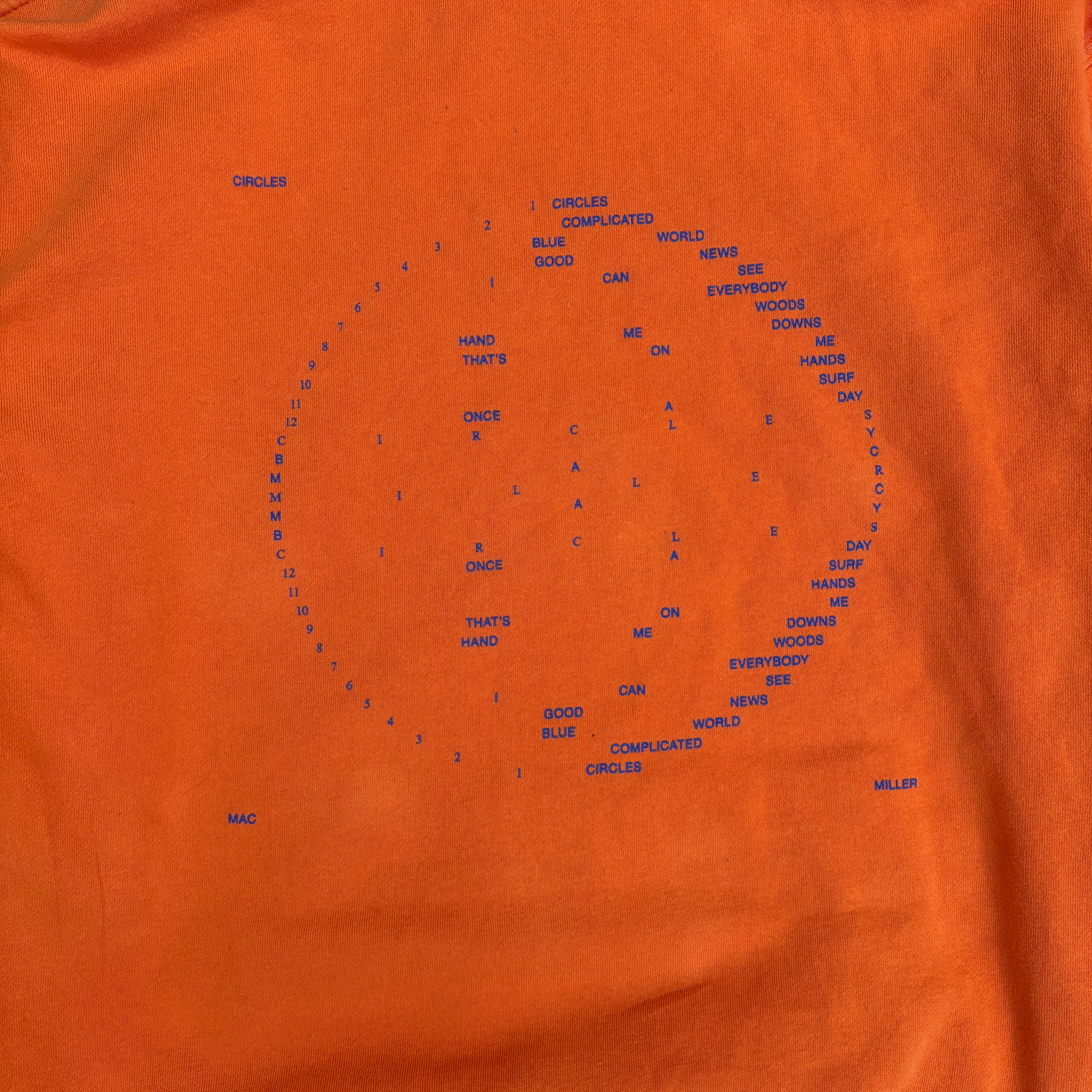 Vintage Mac Miller Circles Album Hoodie Orange