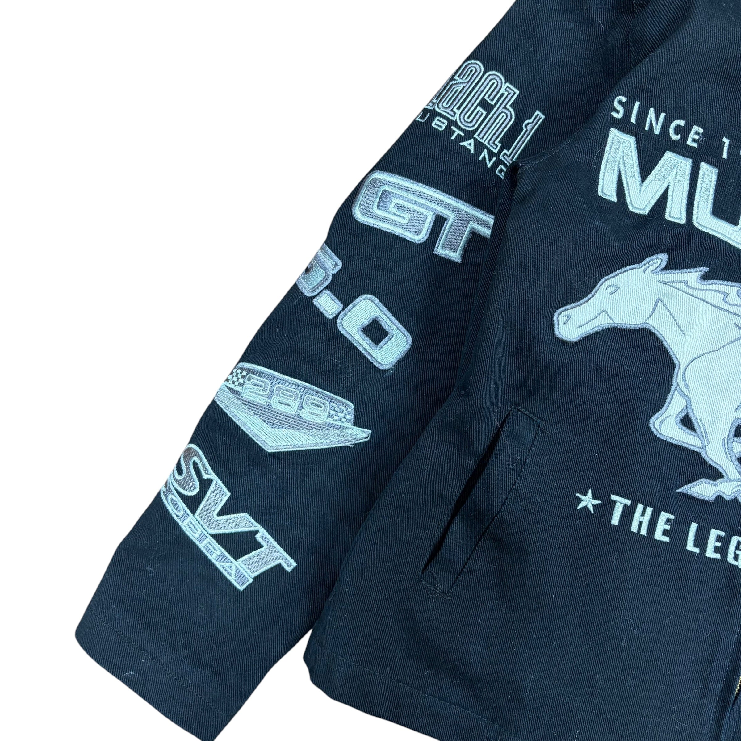 Vintage Jeff Hamilton Women’s Ford Mustang Racing Jacket Black