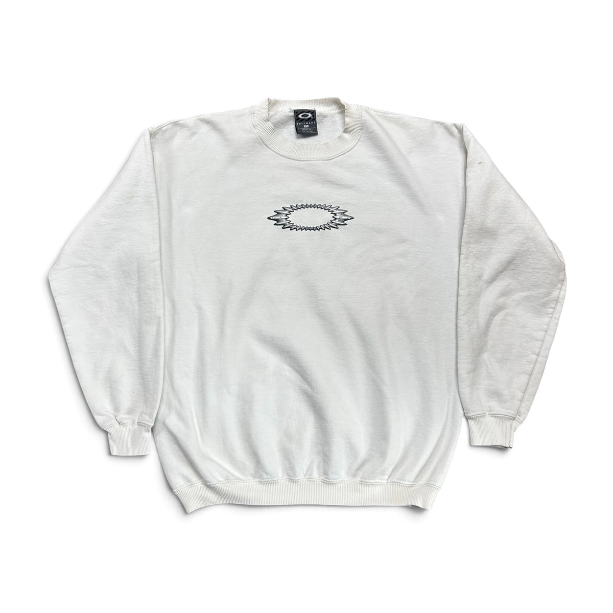 Vintage Oakley Software Metal Logo Crewneck White