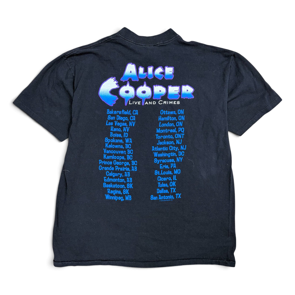 1999 Alice Cooper “Live And Crimes” World Tour Tee Black