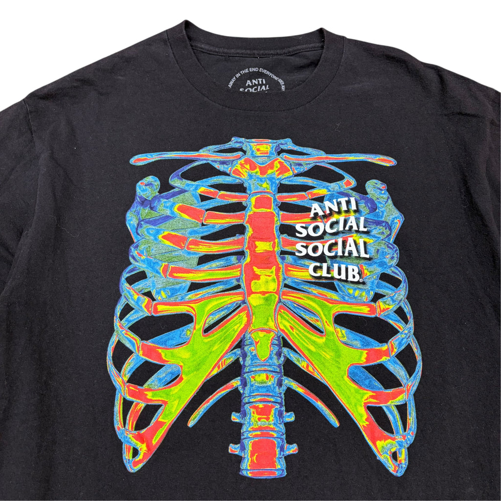 Anti Social Social Club Thermal Skeleton Tee Black