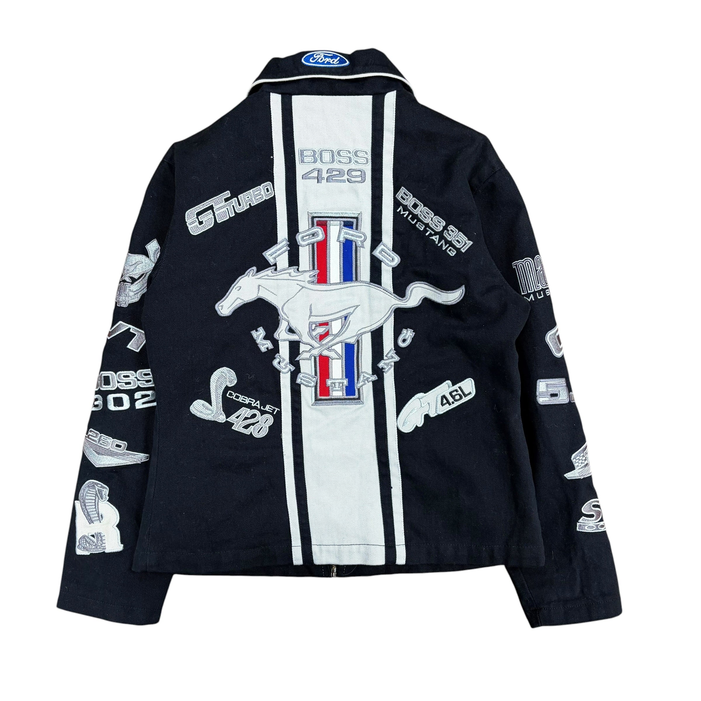 Vintage Jeff Hamilton Women’s Ford Mustang Racing Jacket Black