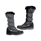 Coach Theona Jacquard Rabbit Fur Winter Boots Black