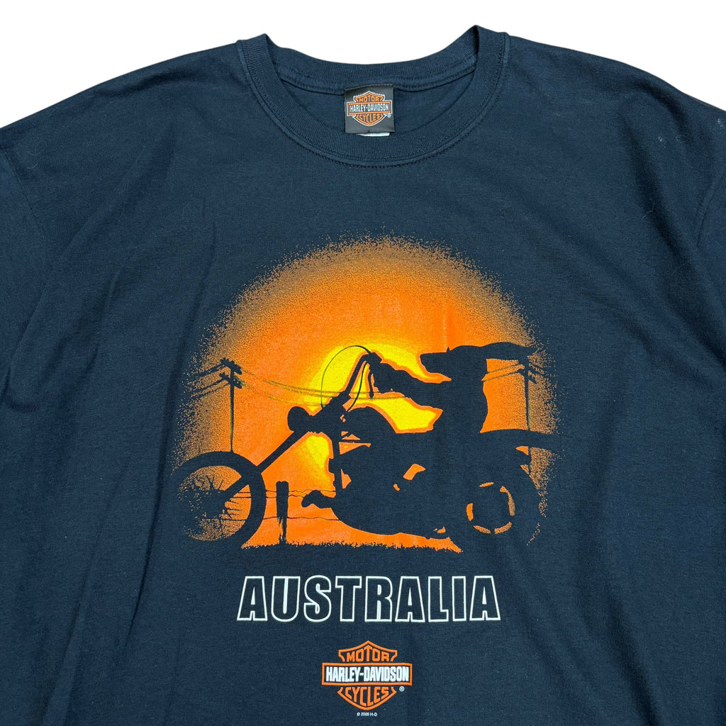 2007 Harley Davidson Sydney Australia Kangaroo Tee Black