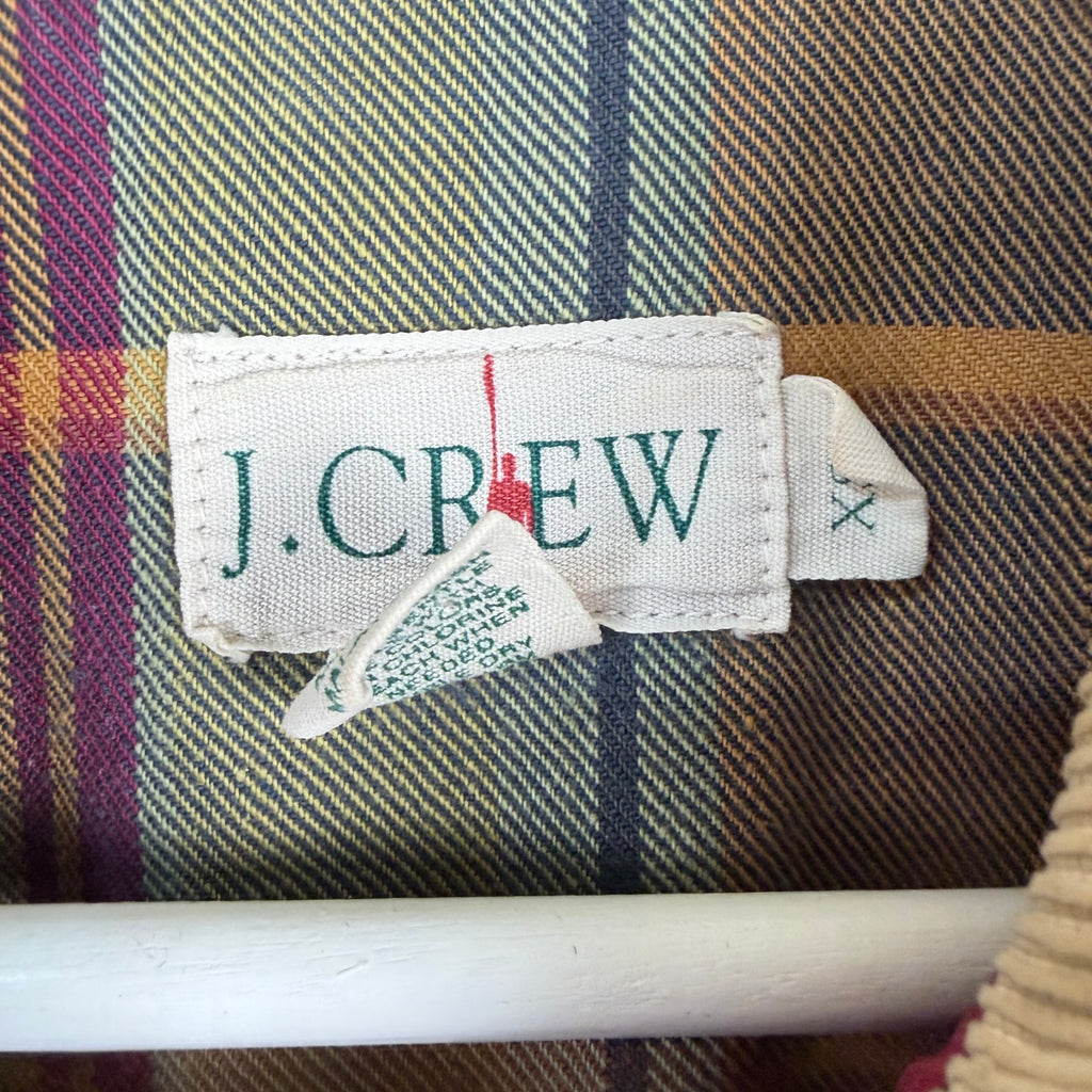Vintage J.Crew Women’s Flannel Lined Barn Jacket Burgundy