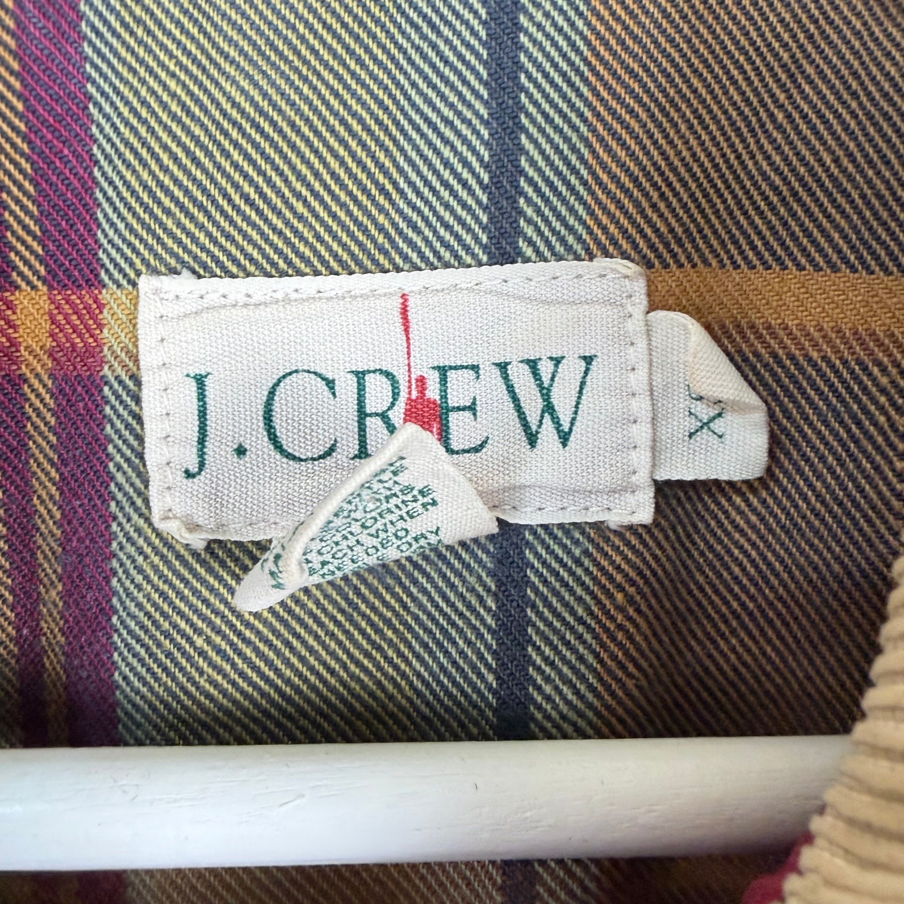 Vintage J.Crew Women’s Flannel Lined Barn Jacket Burgundy