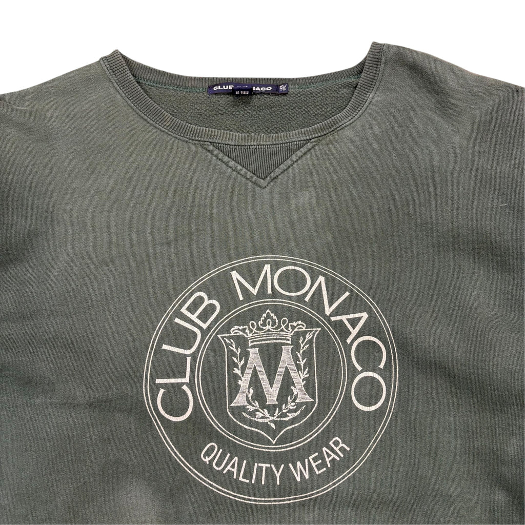 Vintage Club Monaco Crest Logo Crewneck Forest Green