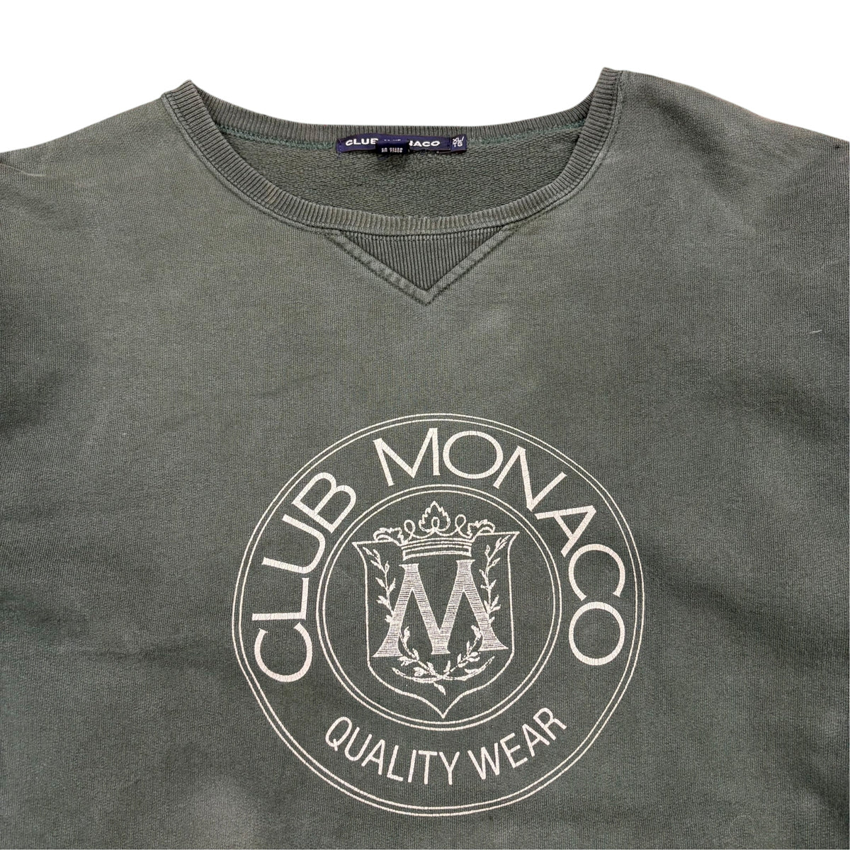 Vintage Club Monaco Crest Logo Crewneck Forest Green