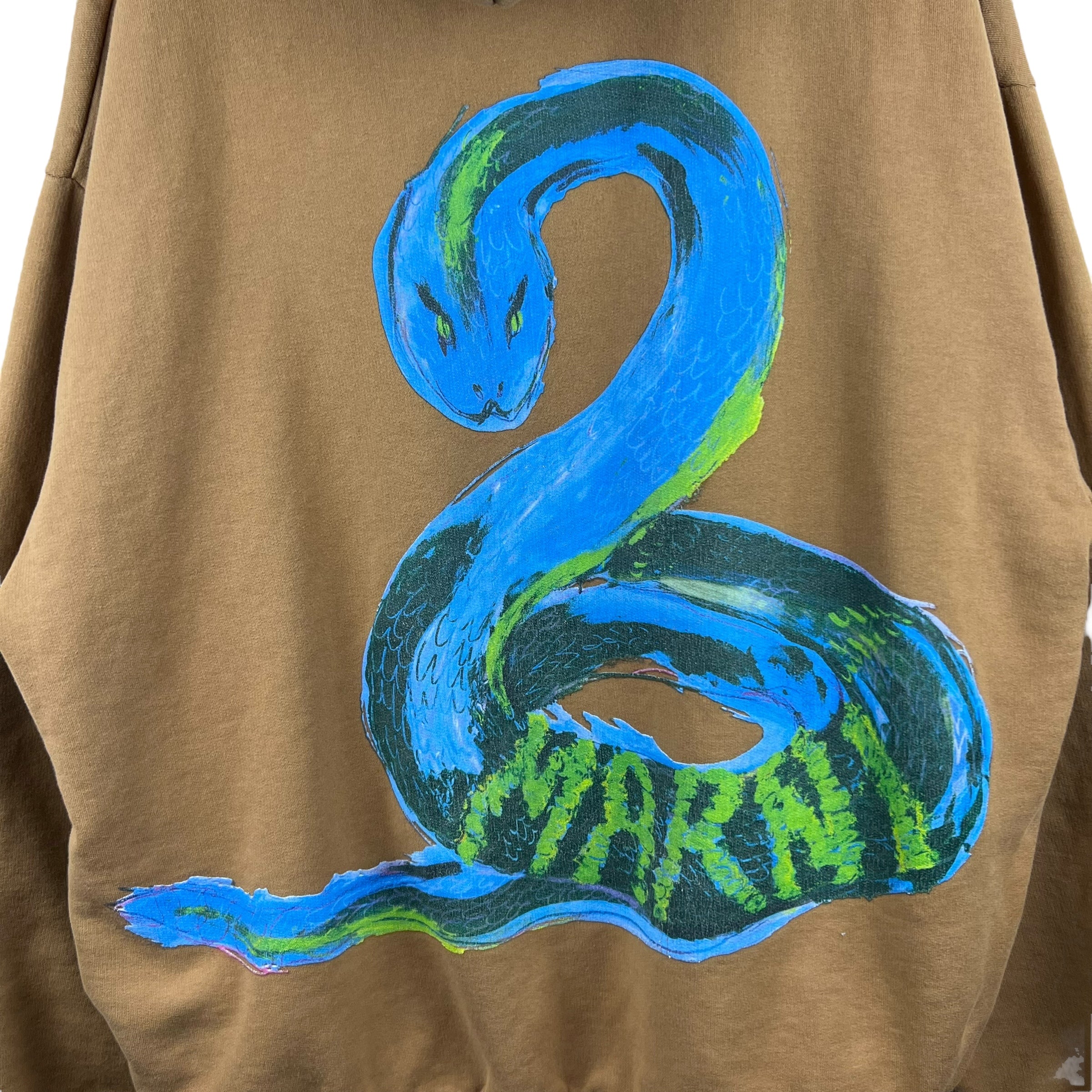 Marni Python Brushed Hoodie Brown