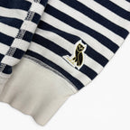 OVO Gold Embroidered Logo Stripe Hoodie White/Navy