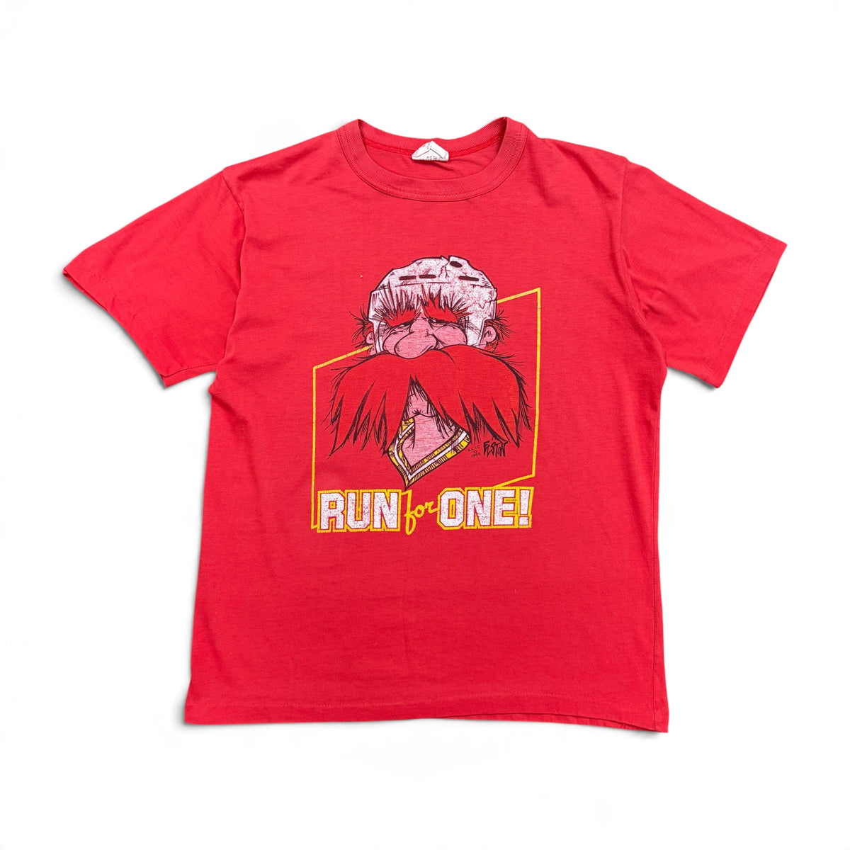 1989 NHL Calgary Flames Lanny McDonald Playoff Run Tee Red