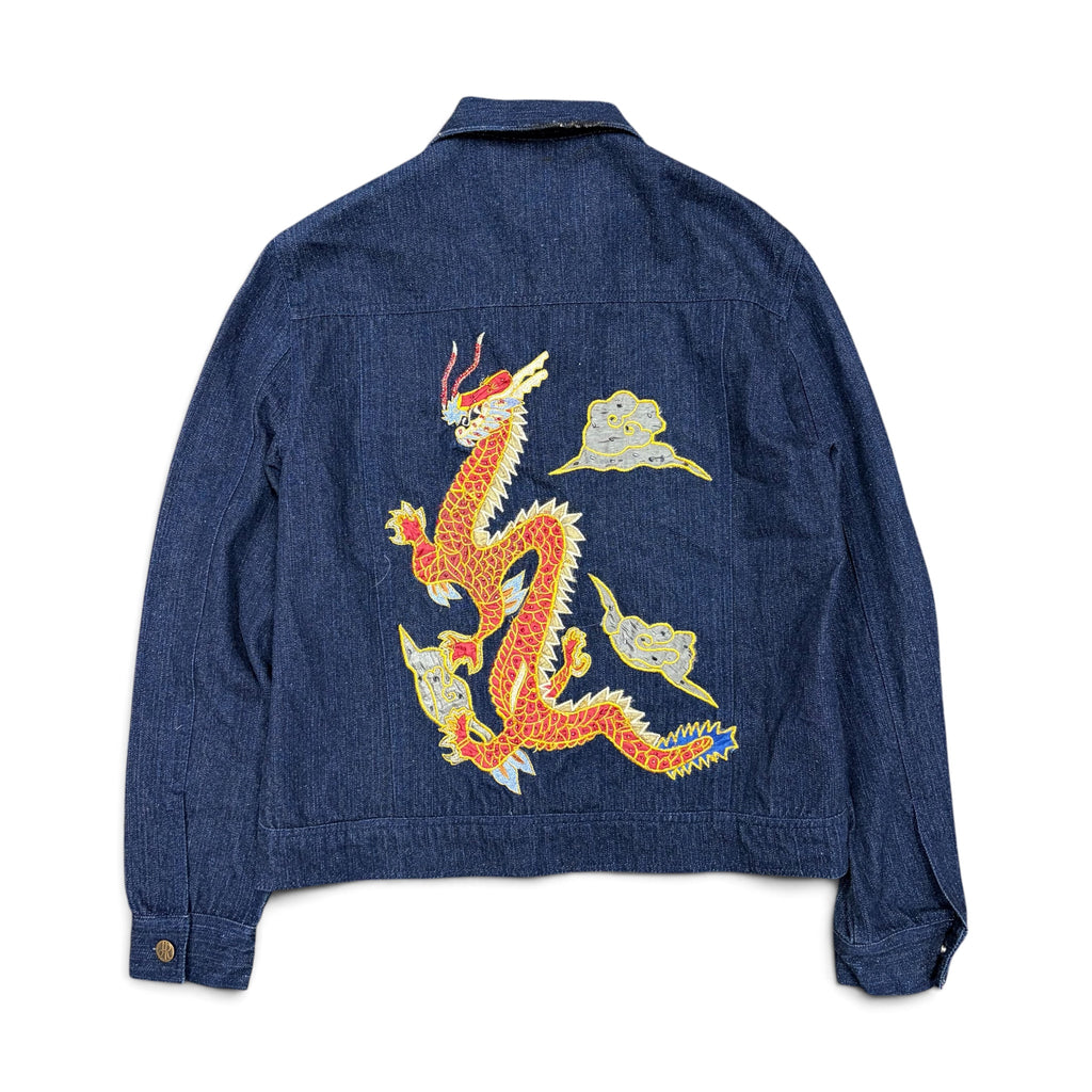Vintage Ribkoff Trends Women’s Embroidered Dragon Denim Jacket